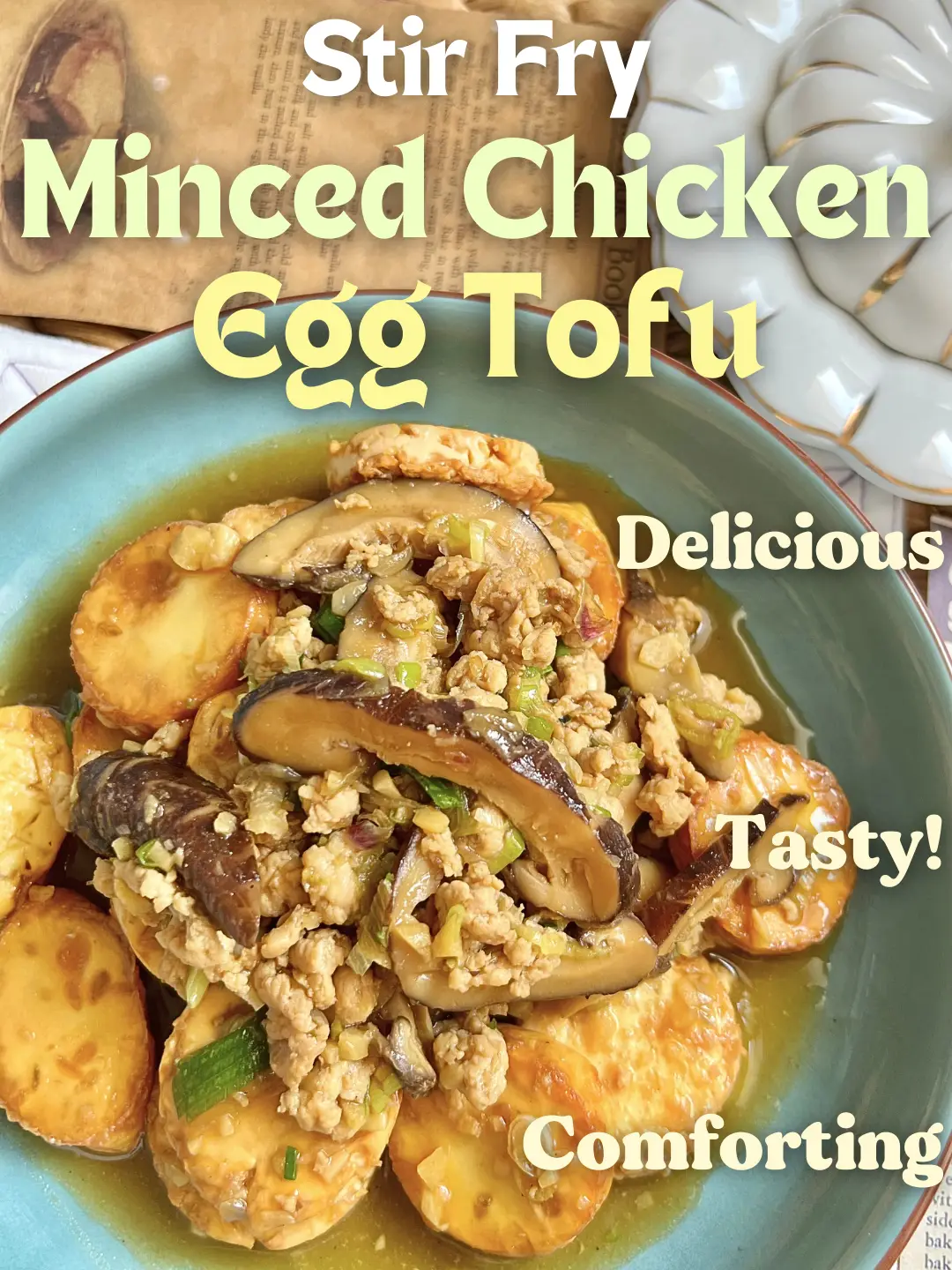 Minced Chicken with Egg Tofu Recipe