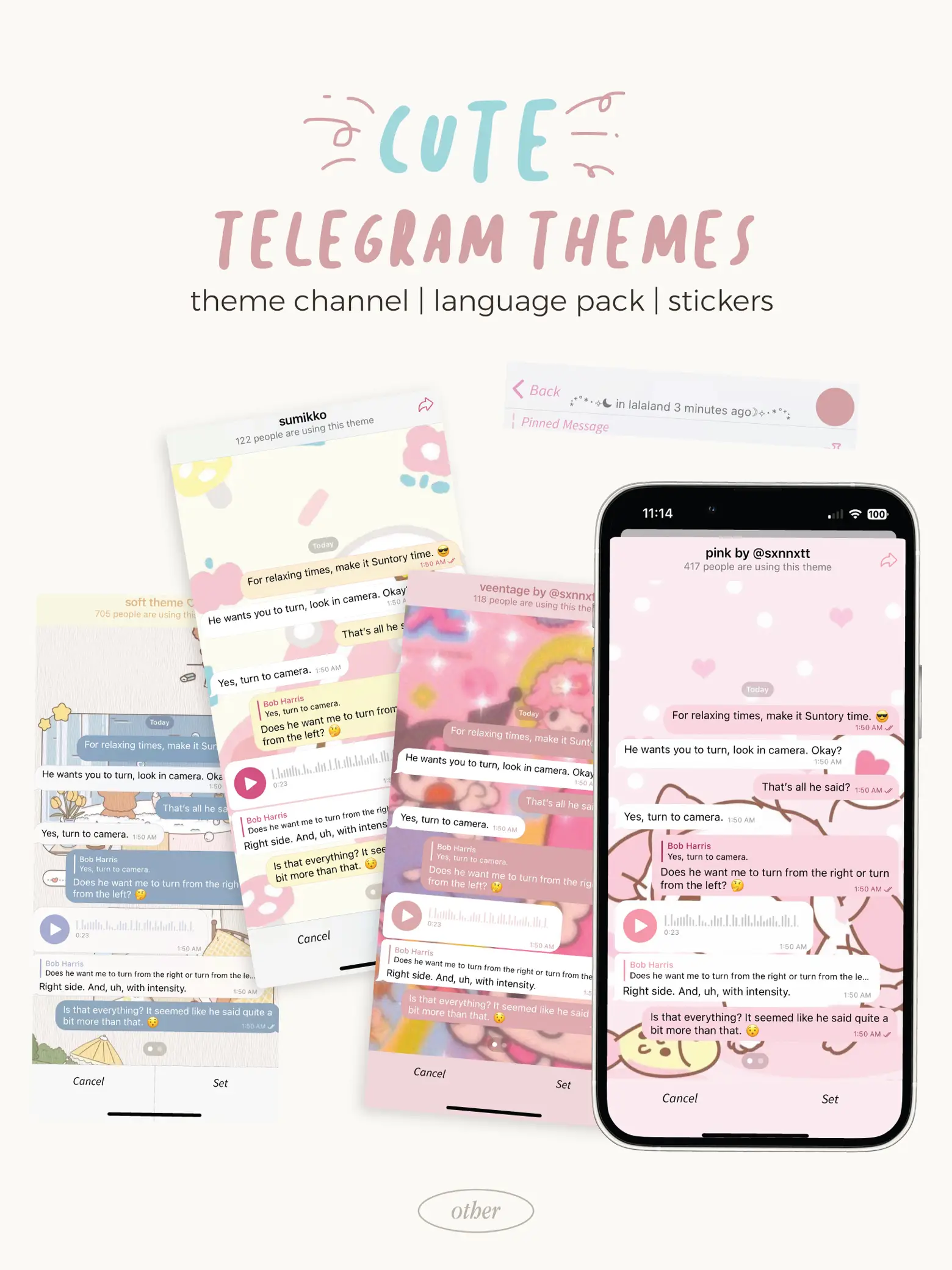 Theme Bleach for Telegram skins