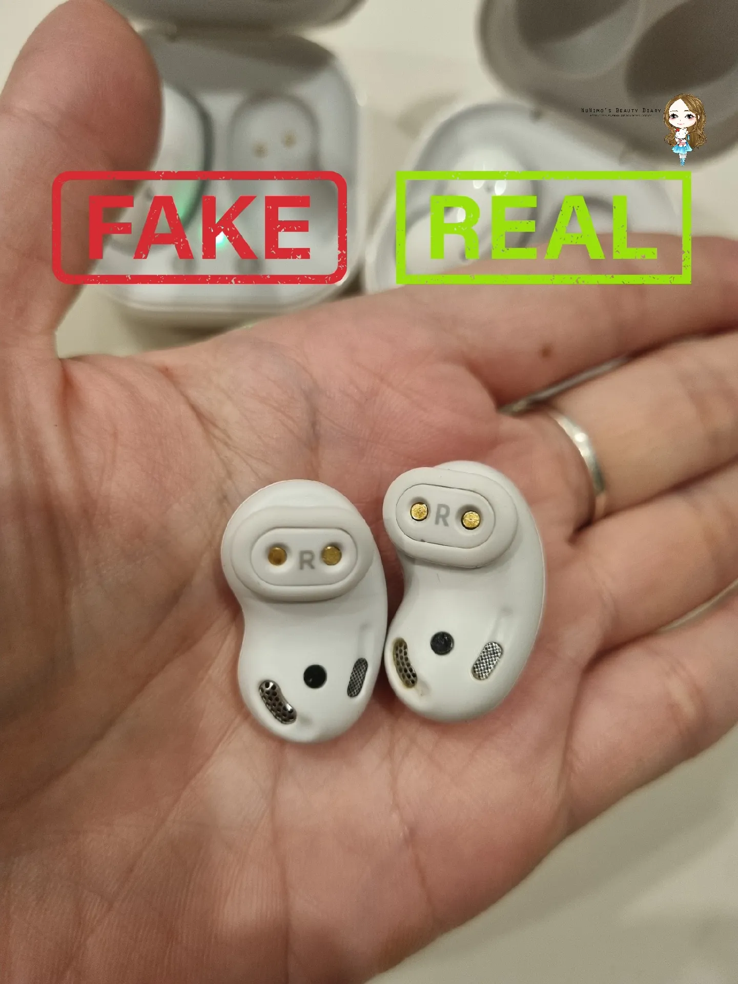 Galaxy buds live original vs fake hot sale