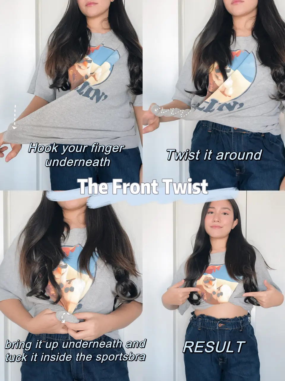 EASIEST HACK TO CROP YOUR T-SHIRT in 10 seconds *just with a BRA