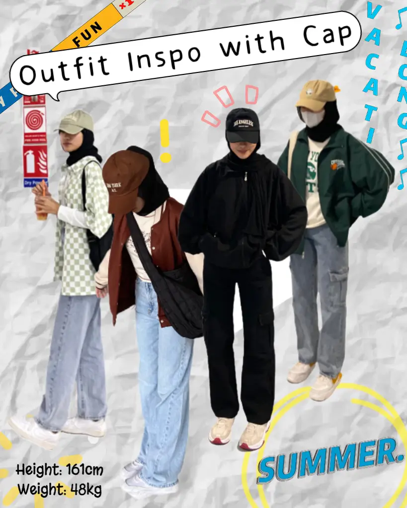 Cap Outfit Inspo for Hijabi 🧢 | Gallery posted by