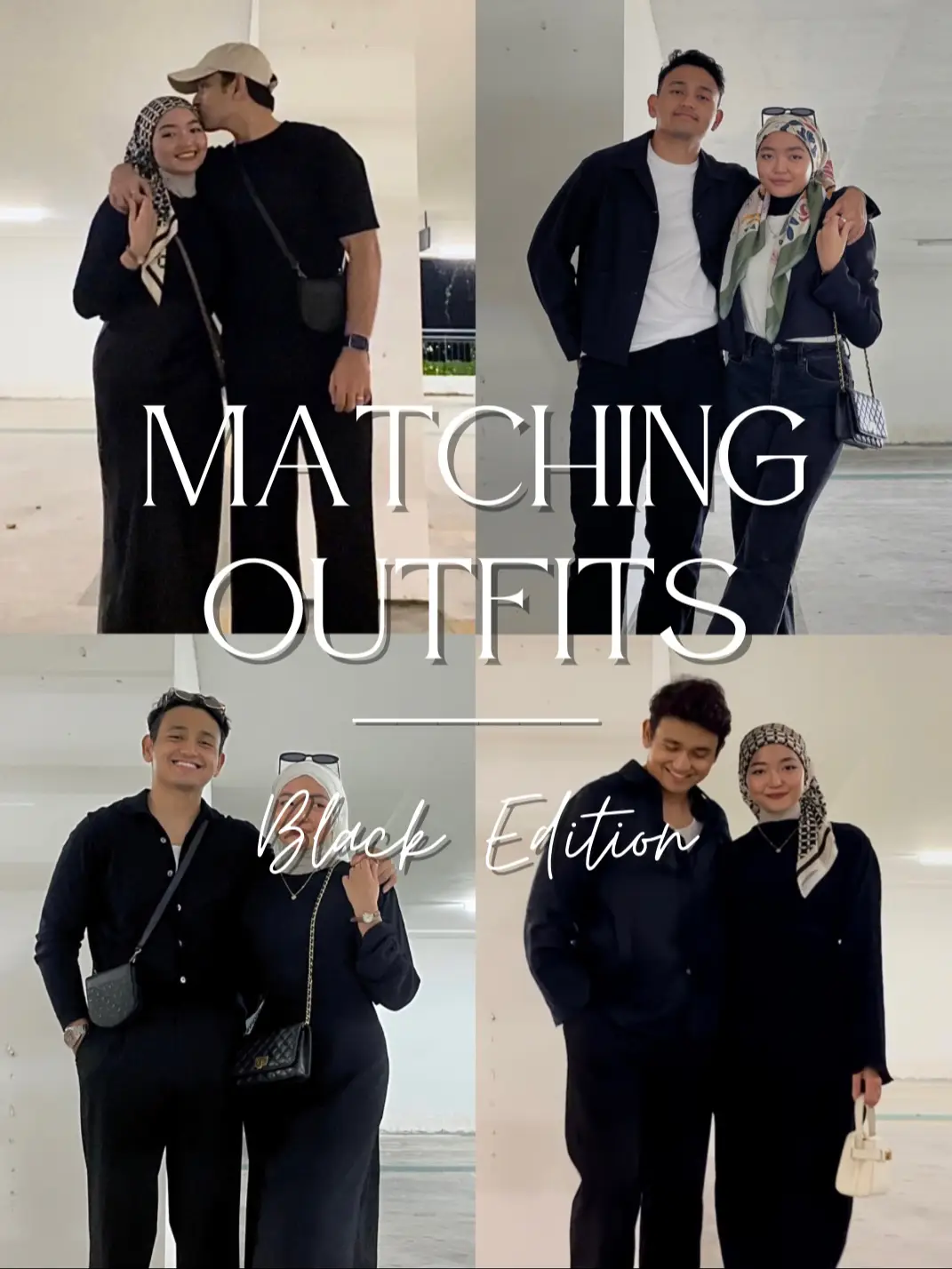 Matching couple outfits black best sale