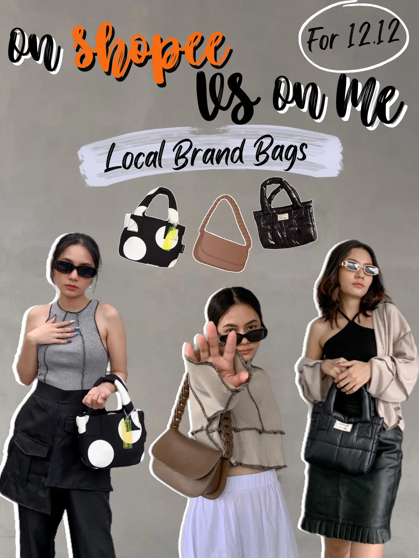 ON SHOPEE VS ON ME (local brand bags)