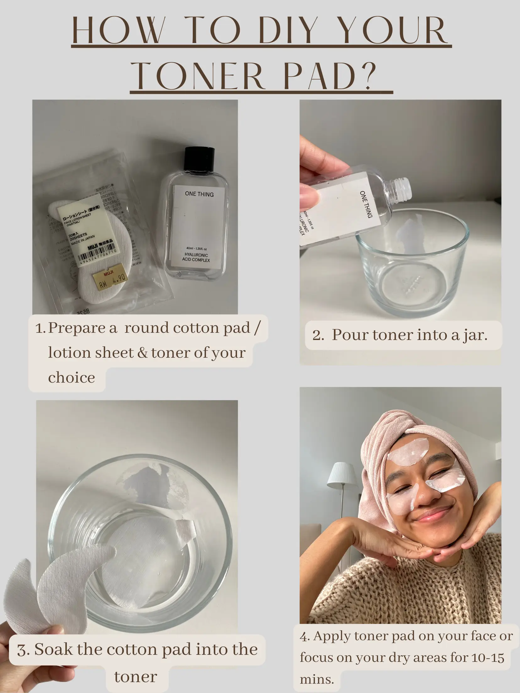 DIY Toner Pads | You only need 2 things! 😍 | Gallery posted by Sofea Shah  | Lemon8