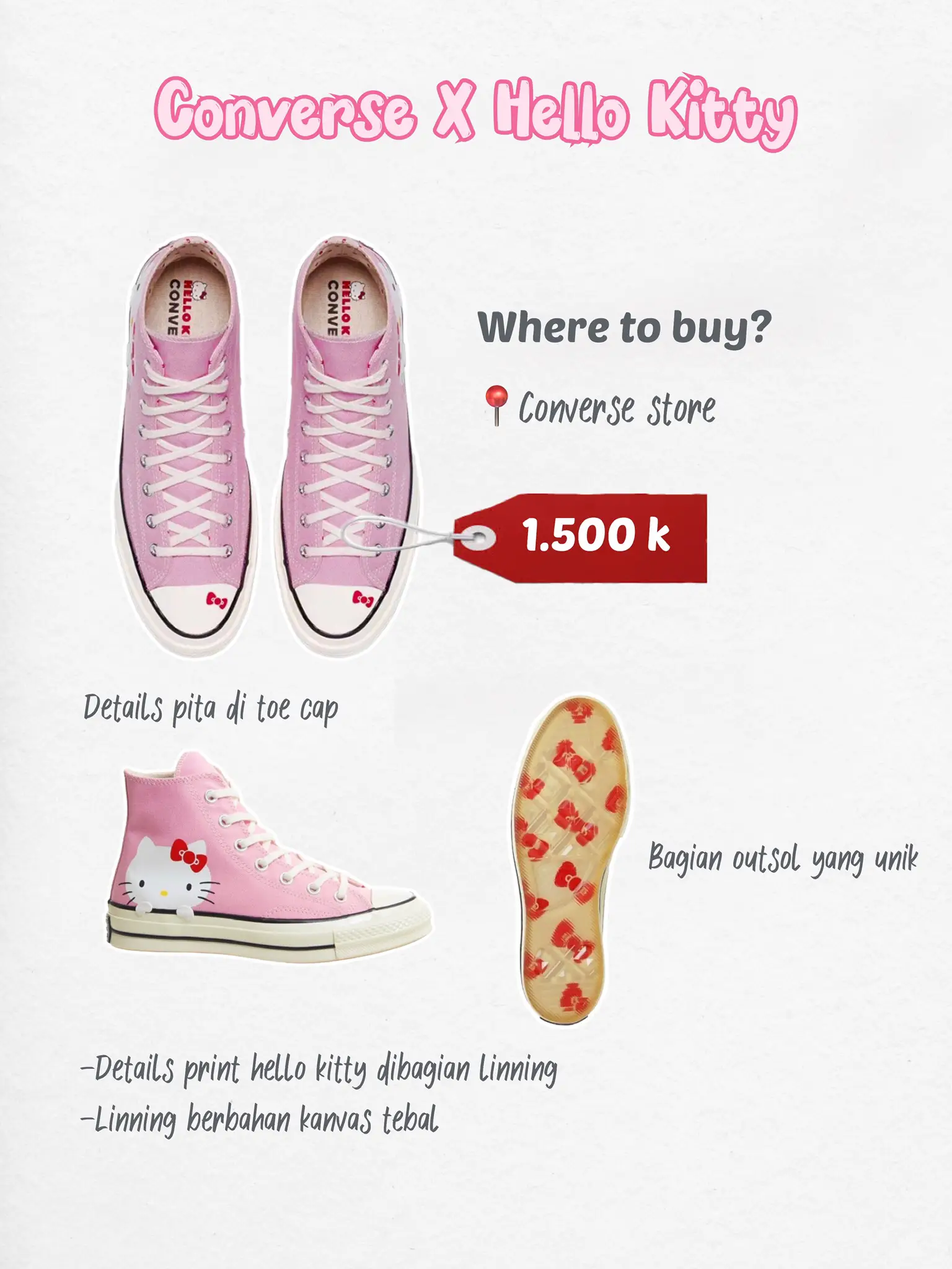 Harga converse shop x hello kitty