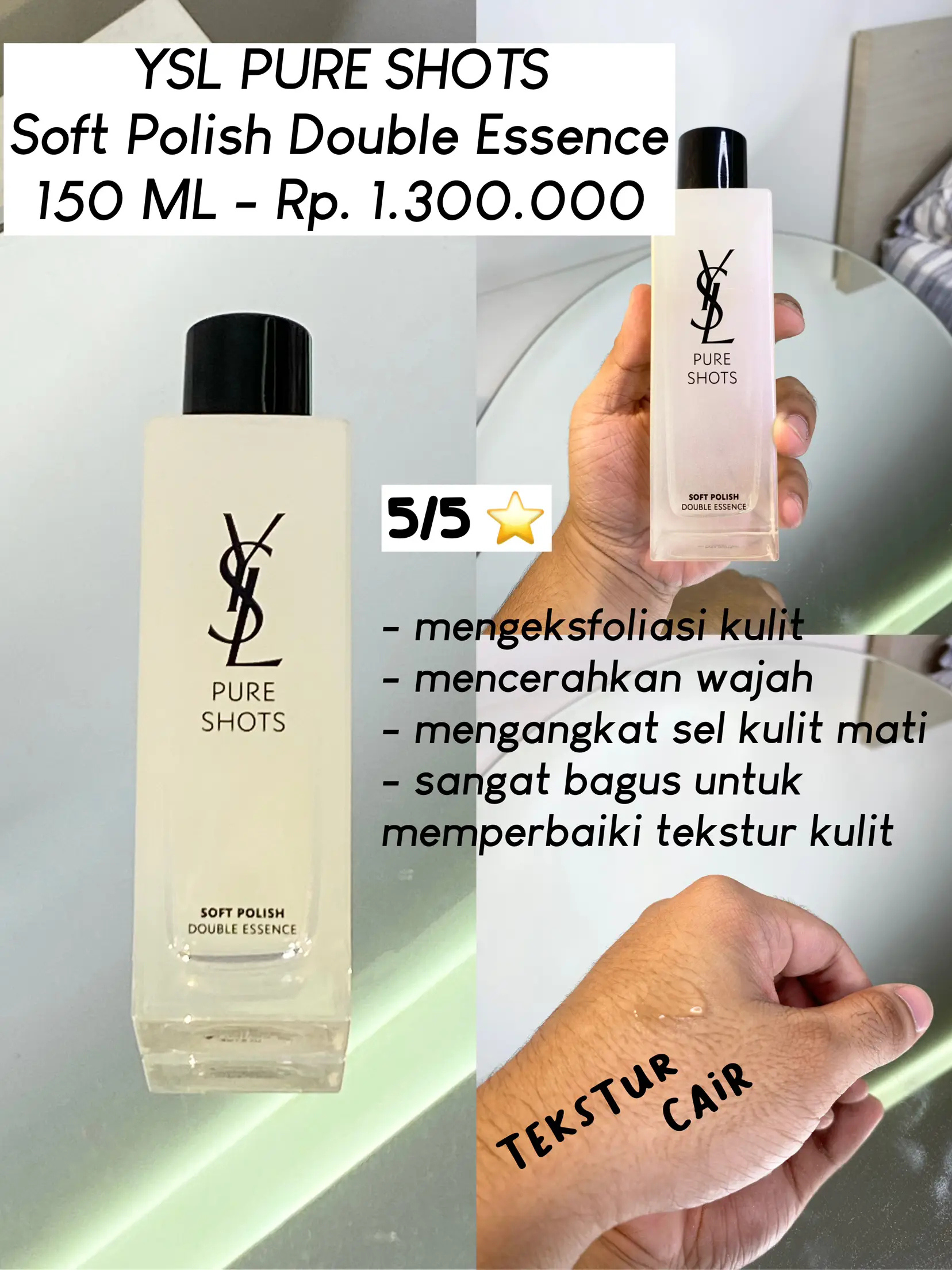 Hướng dẫn sử dụng YSL Pure Shots Soft Polish Double Essence