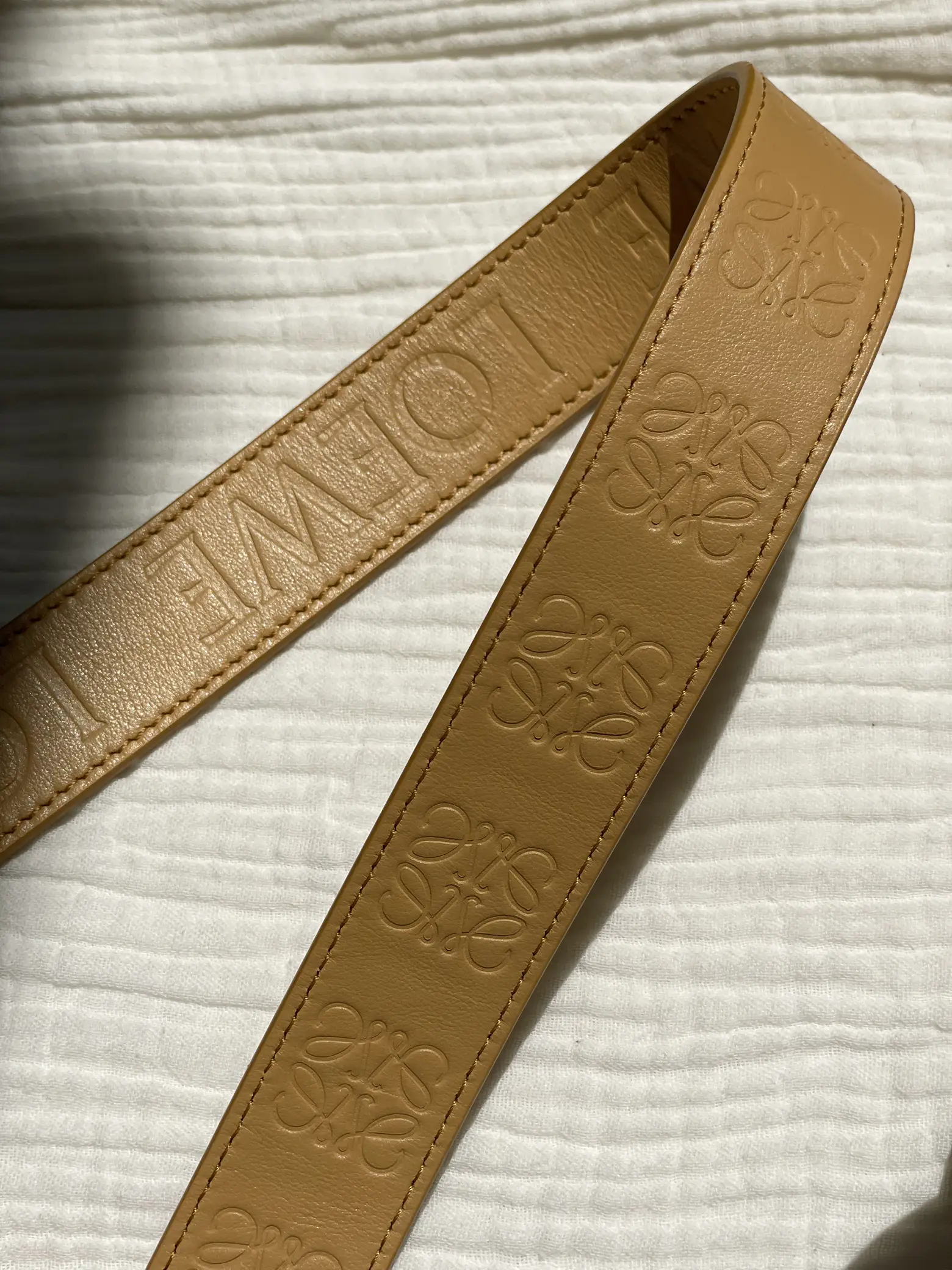 SMOOTH Calfskin Belt Strap for LOUIS VUITTON Signature Detachable Buckles