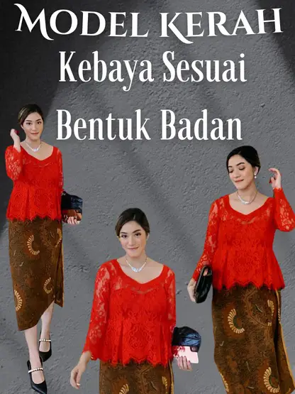 kebaya wisuda moderno untuk badan gemuk