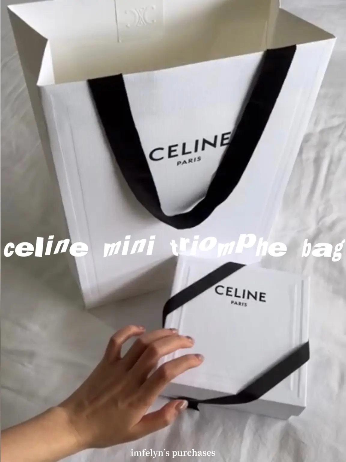 First Celine Triomphe Box M or L