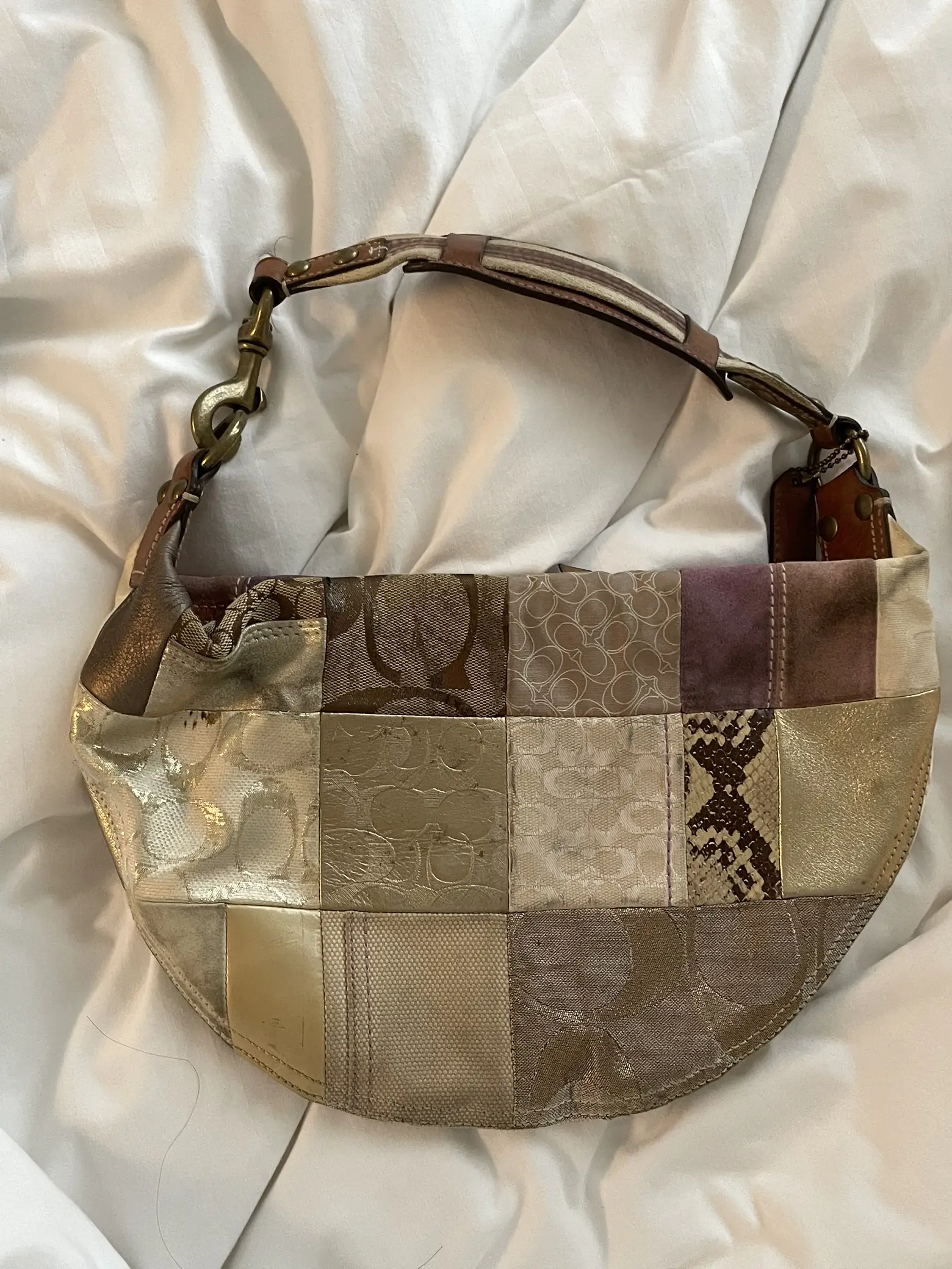 Coach, Bags, Rare Vintage Coach Patchwork Hobo