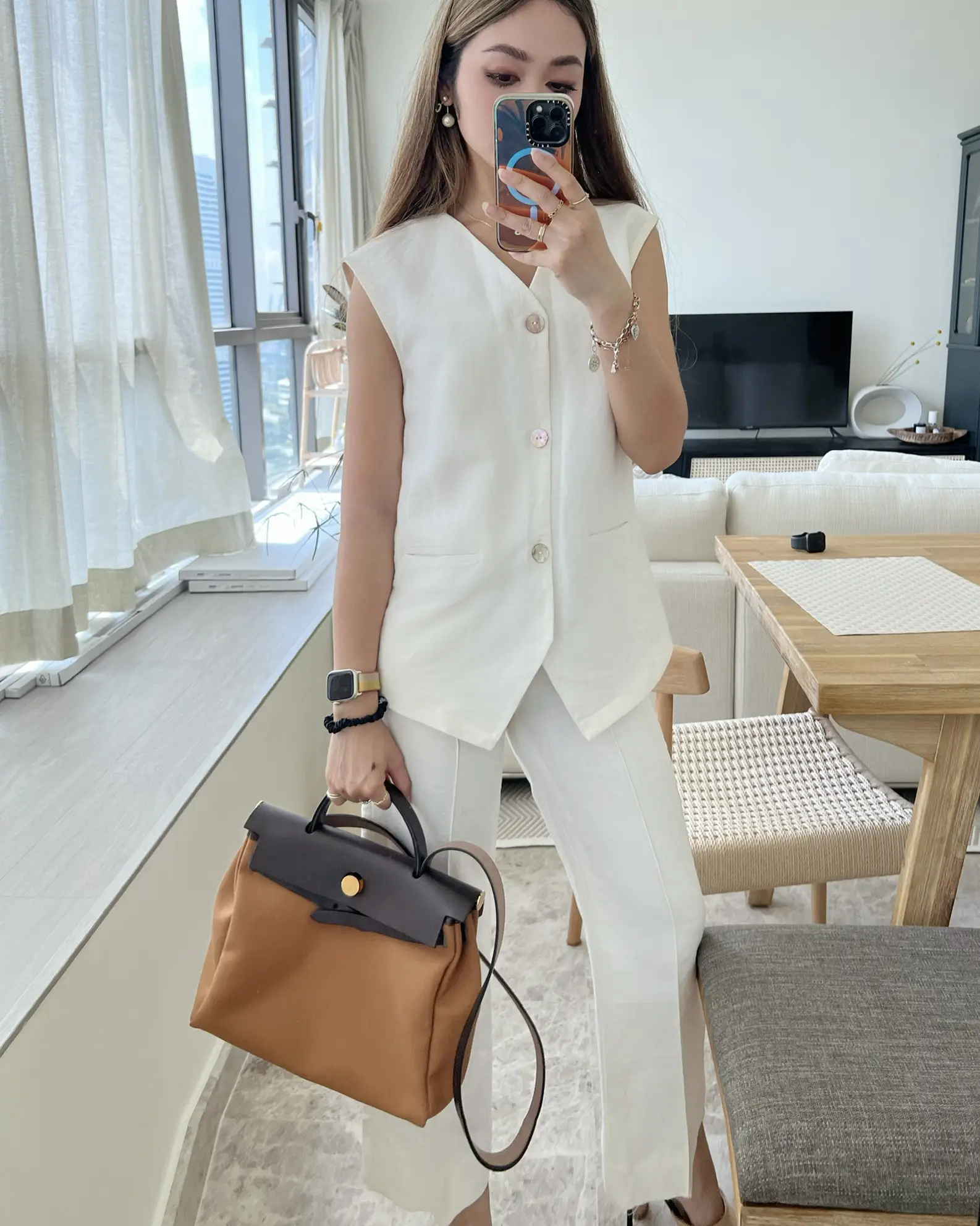 Outfit ideas - How to wear What Goes Around Comes Around Hermes Epsom  Evelyne I Bag - WEAR