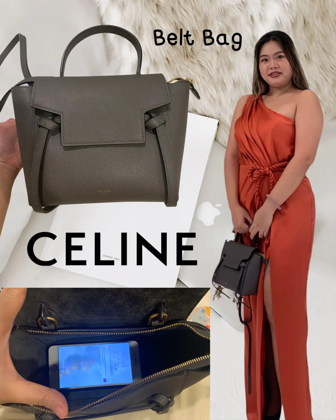 Celine, Bags, Micro Celine Belt Bag In Grained Calfskin Size 9 X 8 X 5 In  Shes Gorgeous