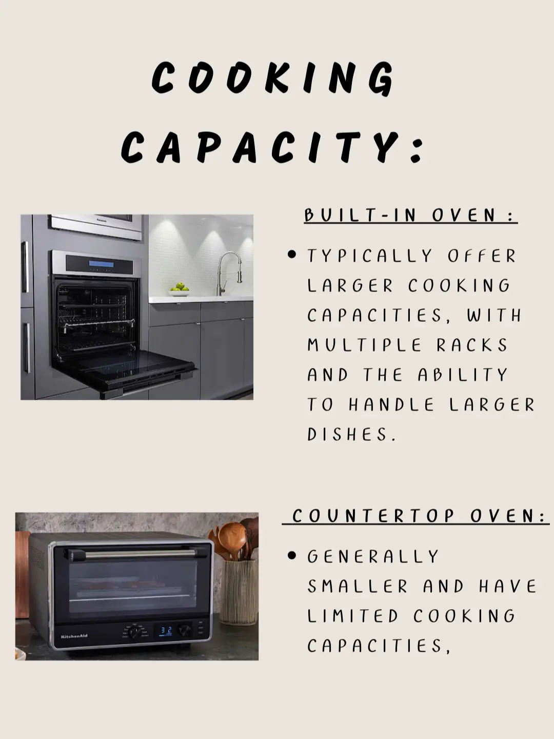 Can you use a built in on sale oven on countertop