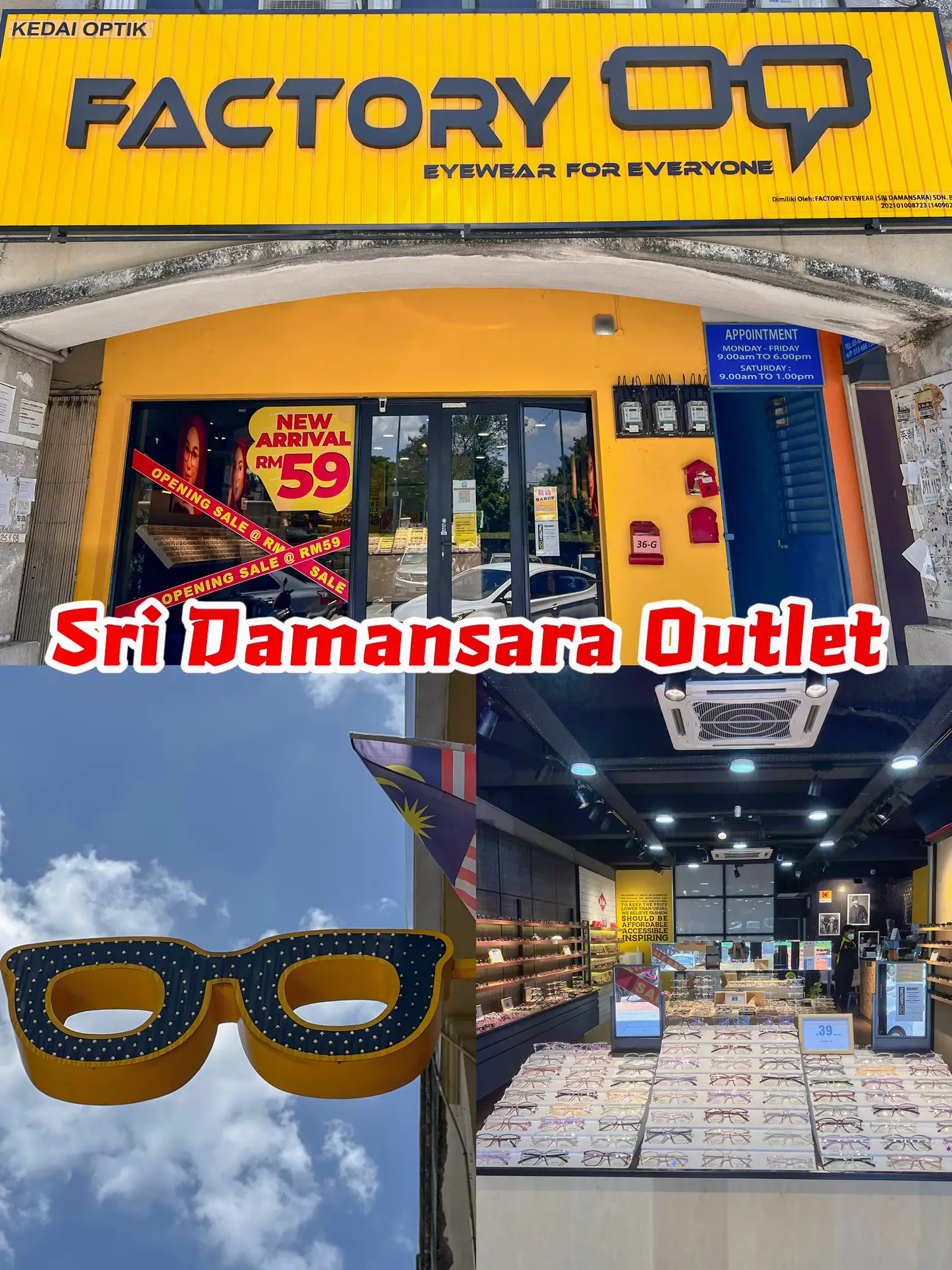 Factory shop eyewear outlet