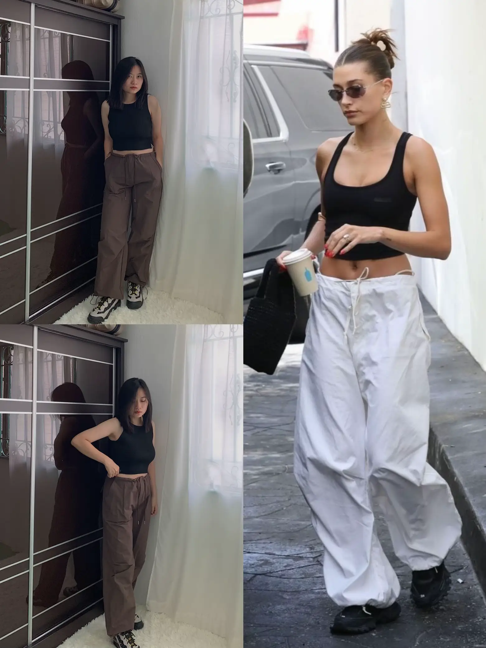 Hailey Bieber-Inspired Parachute Pants Are Back Again!￼