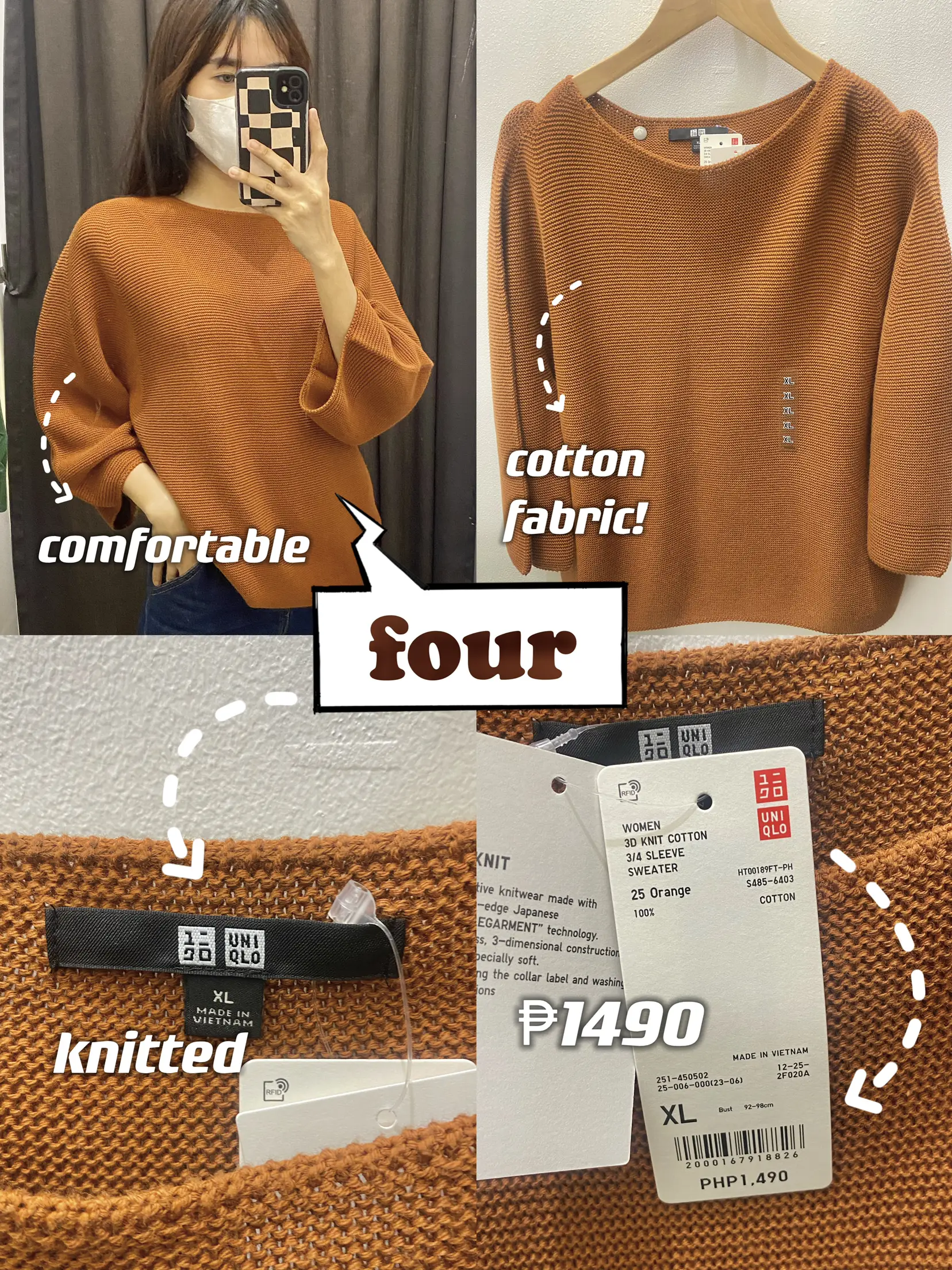 Check styling ideas for「3D Knit Souffle Yarn Long-Sleeve Sweater、Sweatpants  (2022 Edition)」