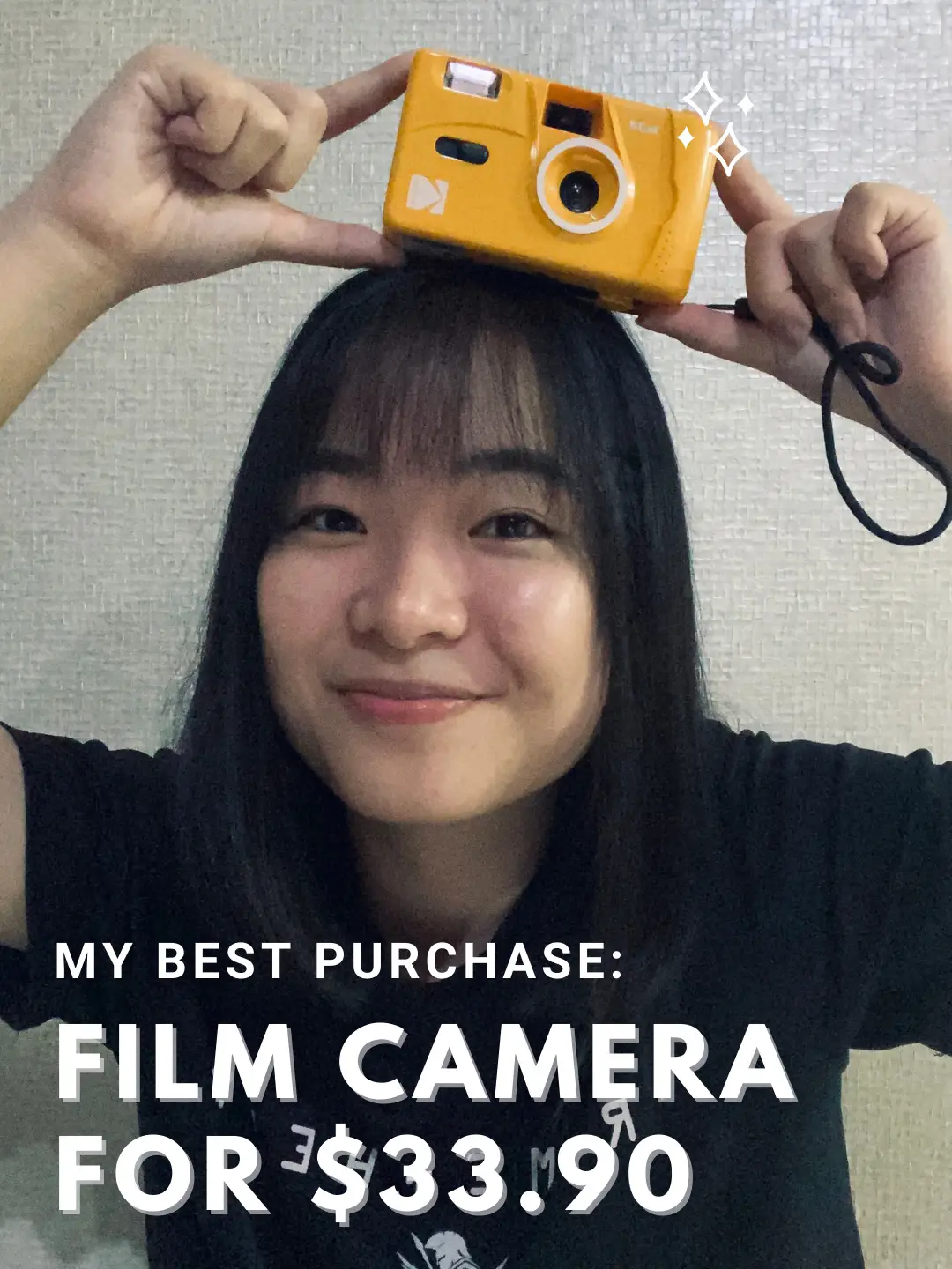  Kodak i60 Reusable 35mm Film Camera - Retro Style, Focus Free,  Built in Flash, Press and Pop-up Flash (Yellow) : Electronics