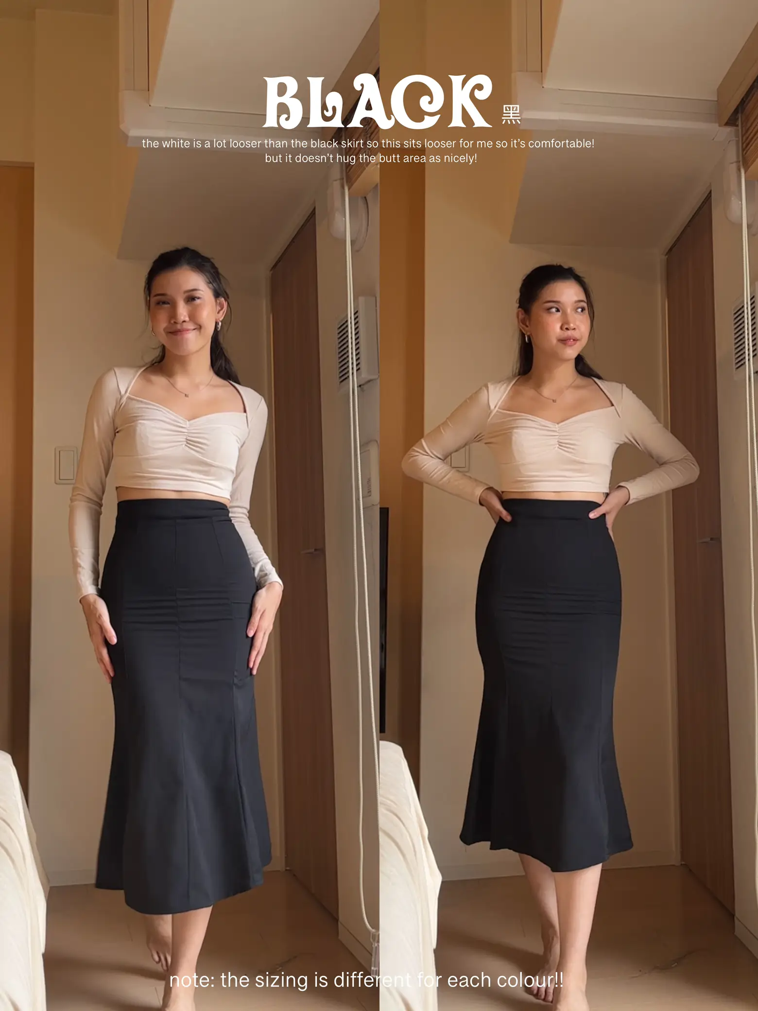 Button down fishtail outlet skirt