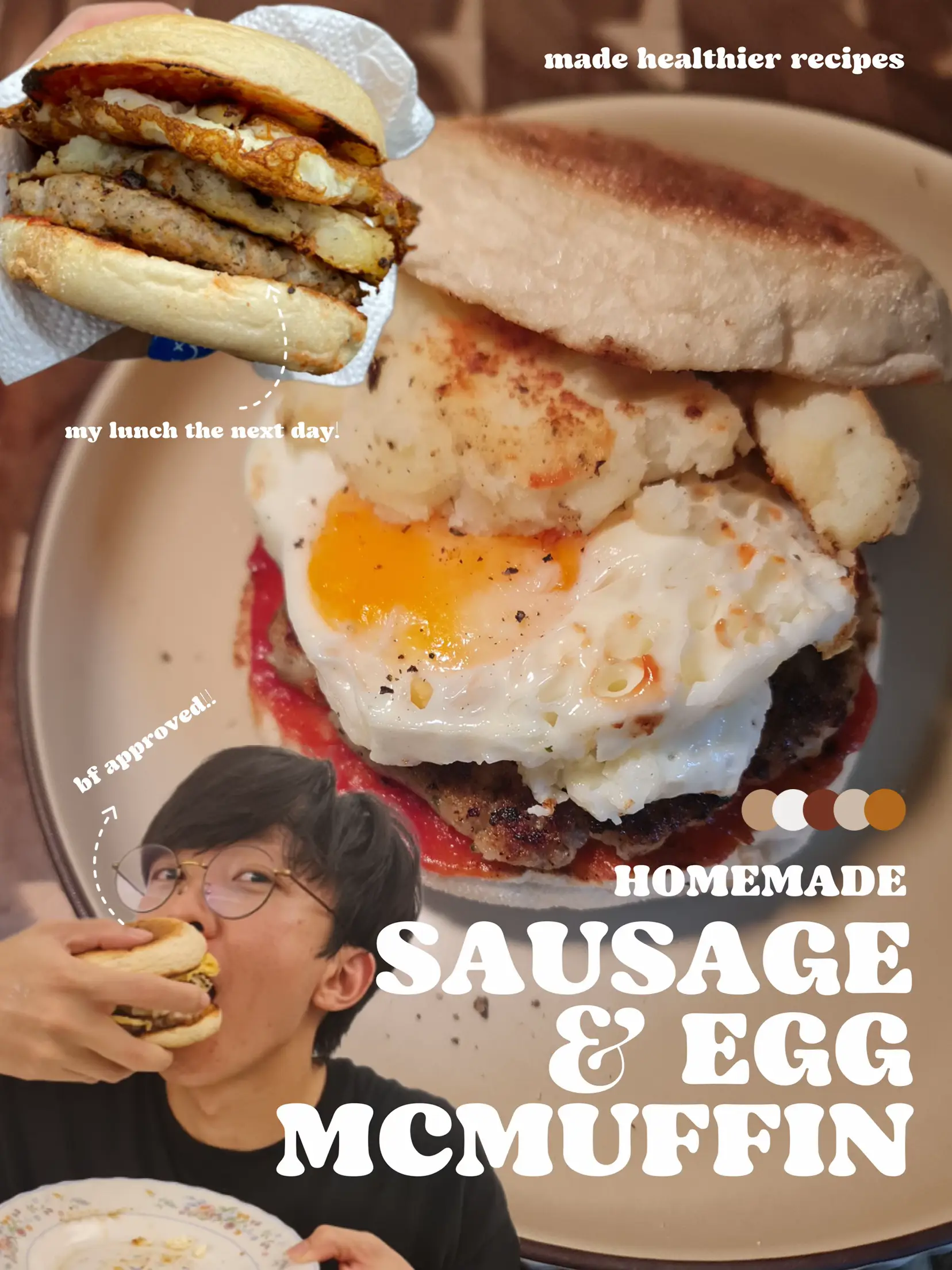 Sausage Egg and Cheese McMuffin - Carmy - Easy Healthy-ish Recipes