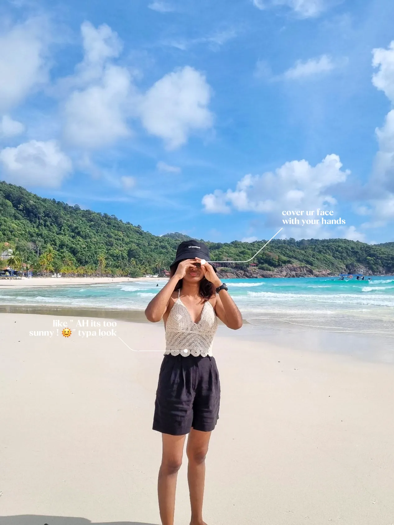 4 Photogenic Ways to Pose at Beach No Face Edition, Galeri disiarkan oleh  Mya
