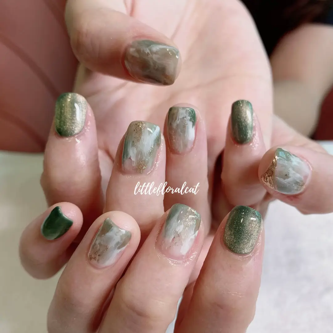 🐊 moss agate marble nails | Gallery posted by littlefloralcat