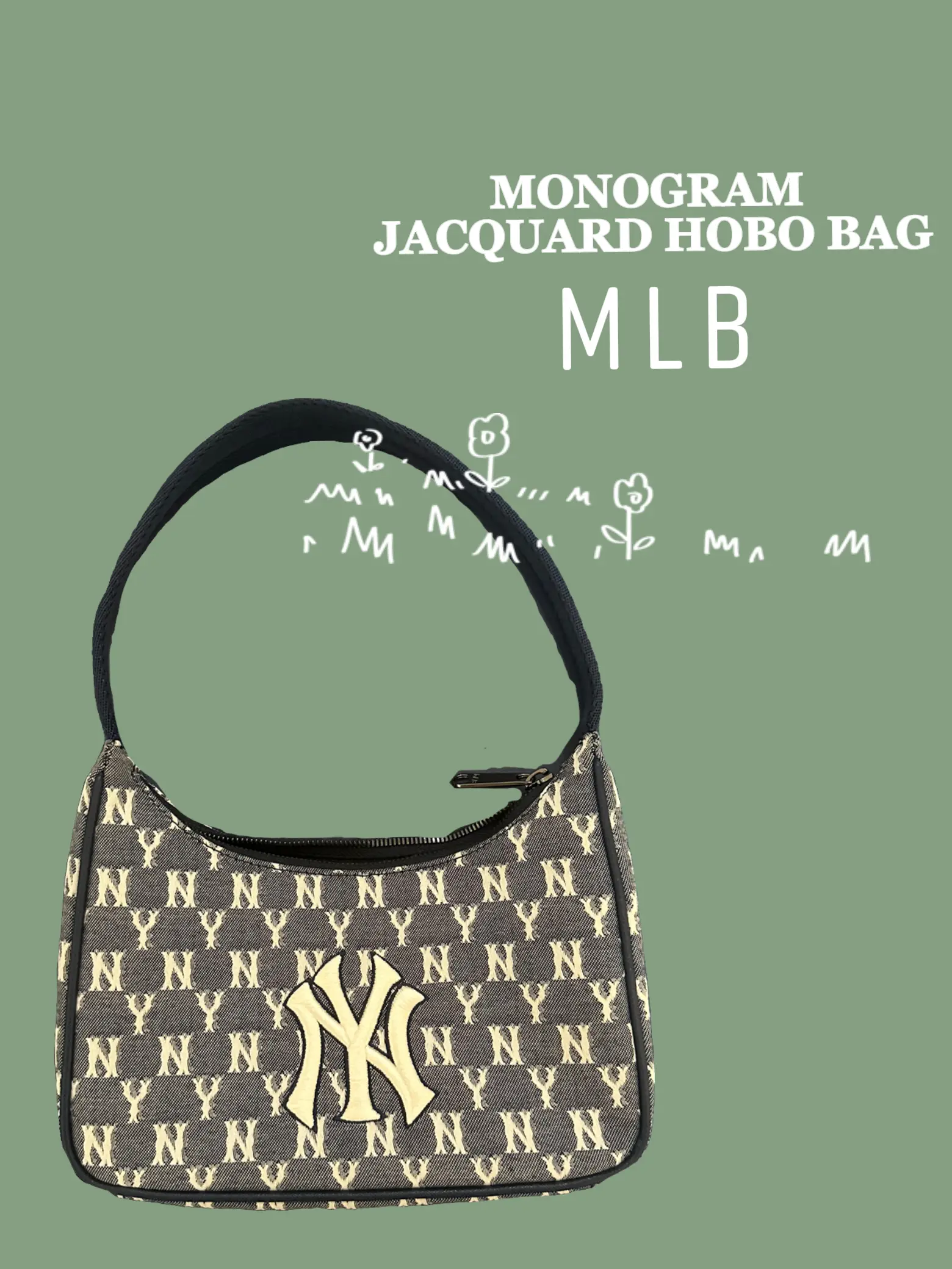 MLB Big Classic Monogram Jacquard Large Hobo Bag