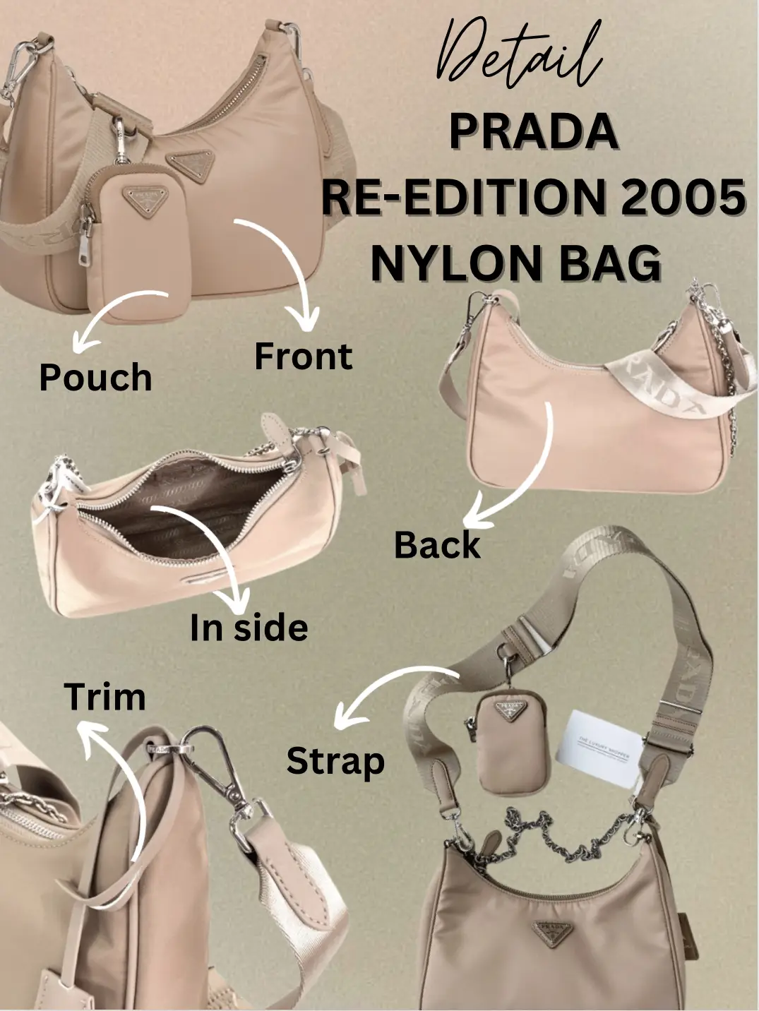 Prada Re-Edition Nylon 2005 (cameo beige) Review | Gallery posted by  Michelle Aruan | Lemon8