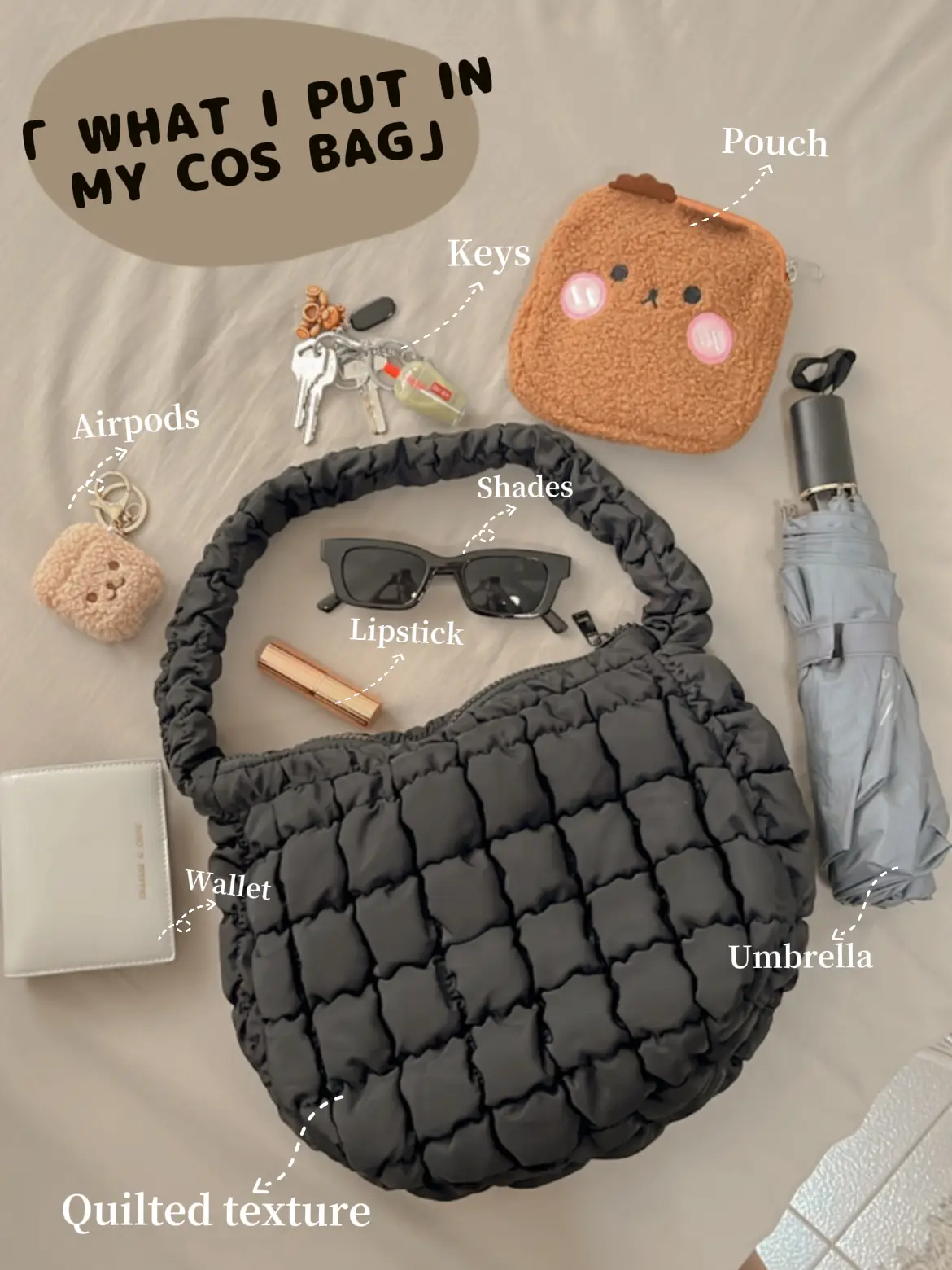 COS quilted bag review ✨ What fits inside this cute & minimalist