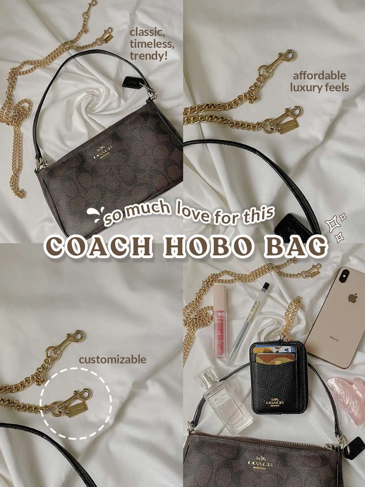 Chanel 2023 Small Shiny Calfskin Wavy CC Hobo - Black Mini Bags