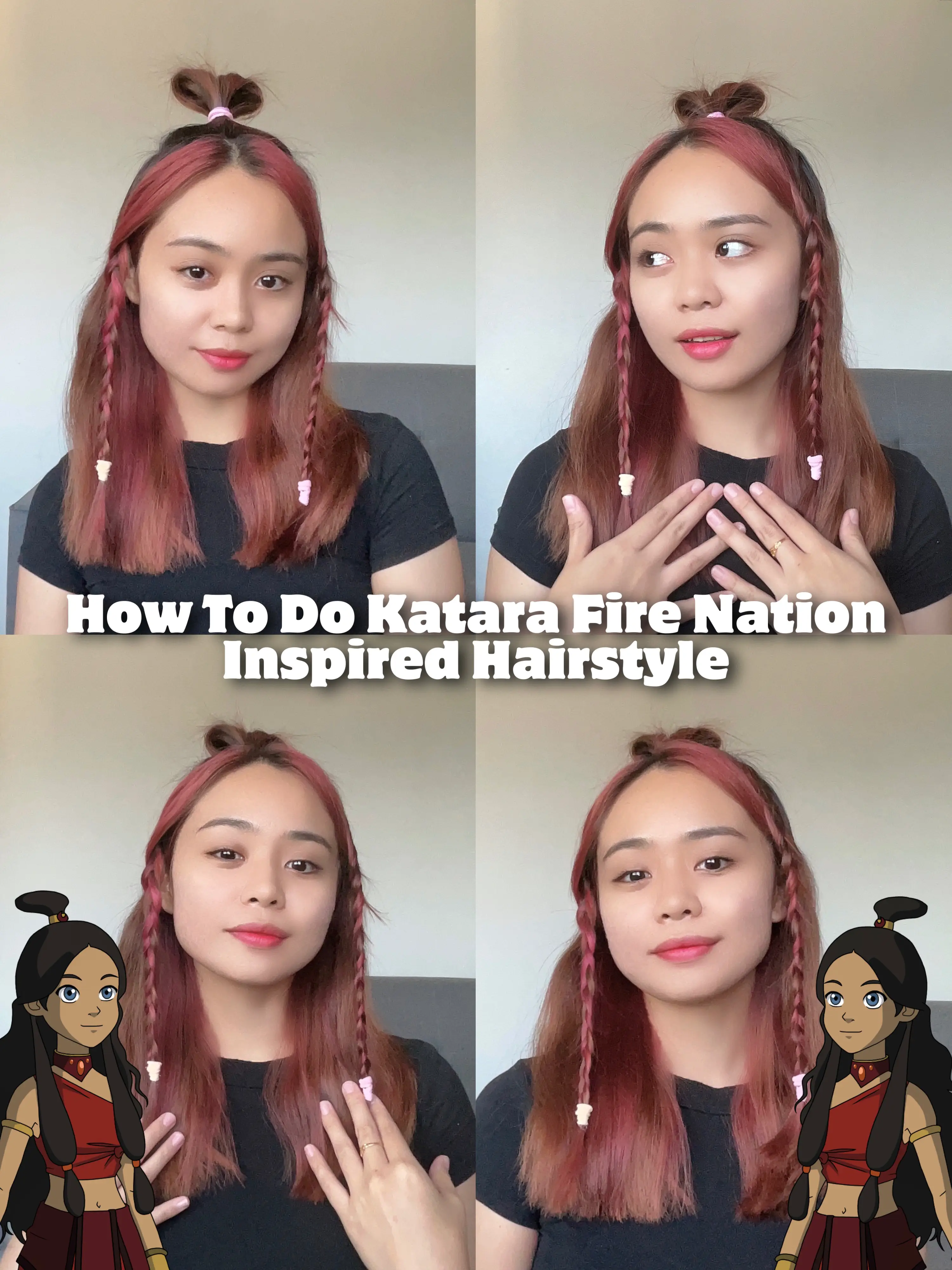 How to do Katara fire nation inspired hairstyle