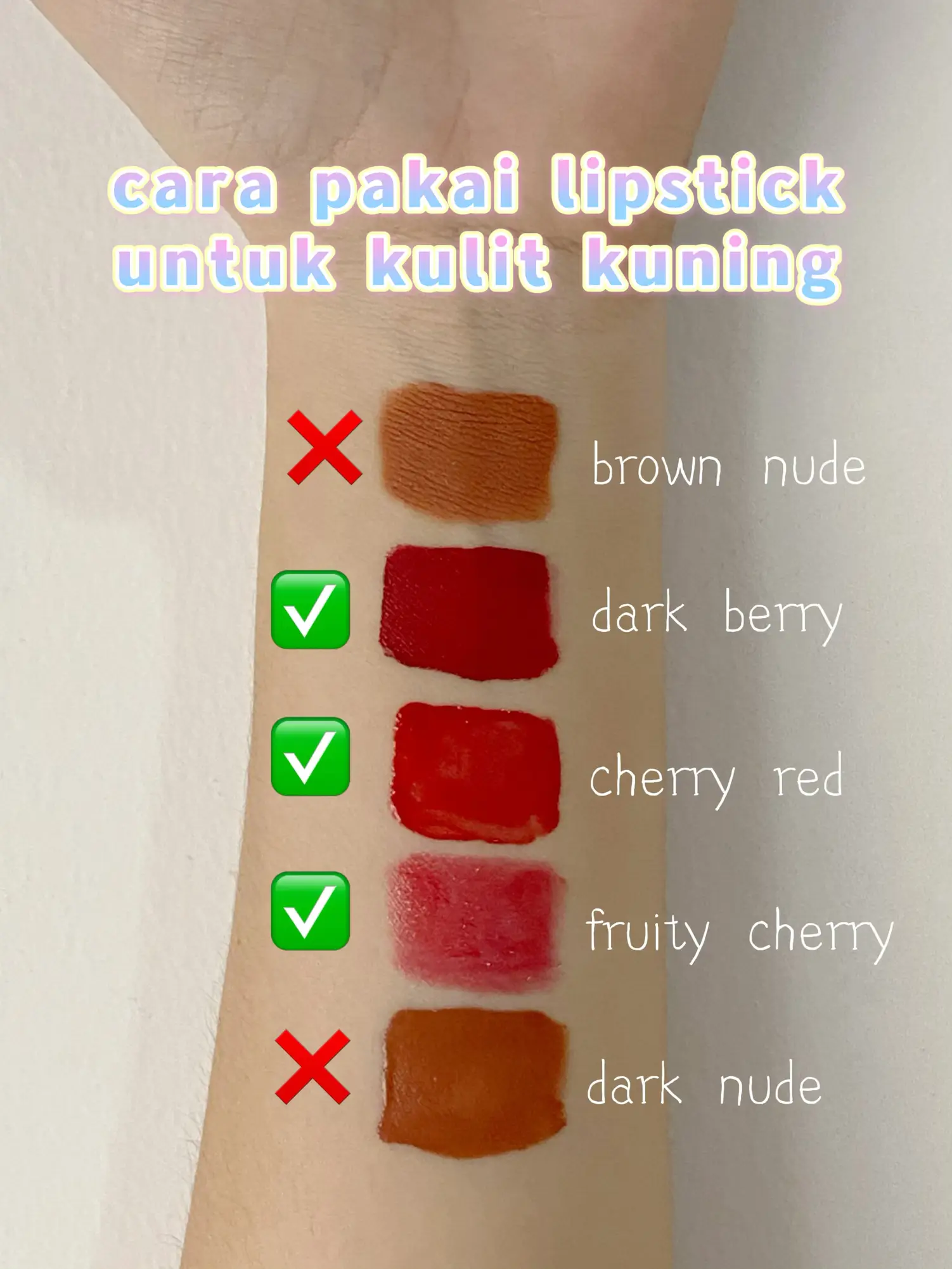 cara milih shade lipstick 😙😙 | Gallery posted by Kar 🐻 | Lemon8