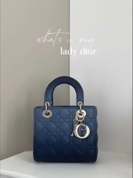 Small Lady Dior My ABCDior Bag Denim Blue Gradient Cannage