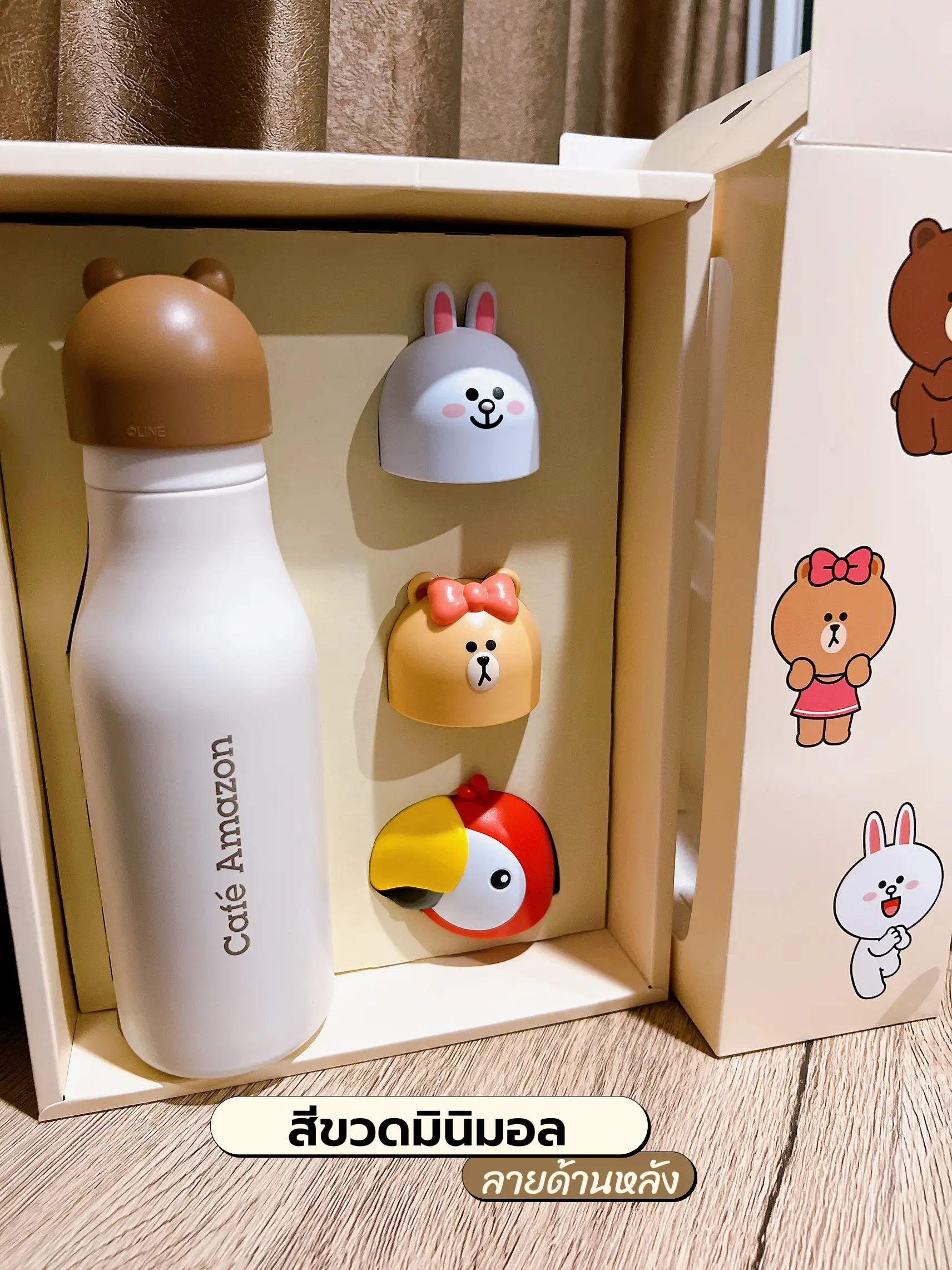 Line Friends Brown Insulated Water Bottle