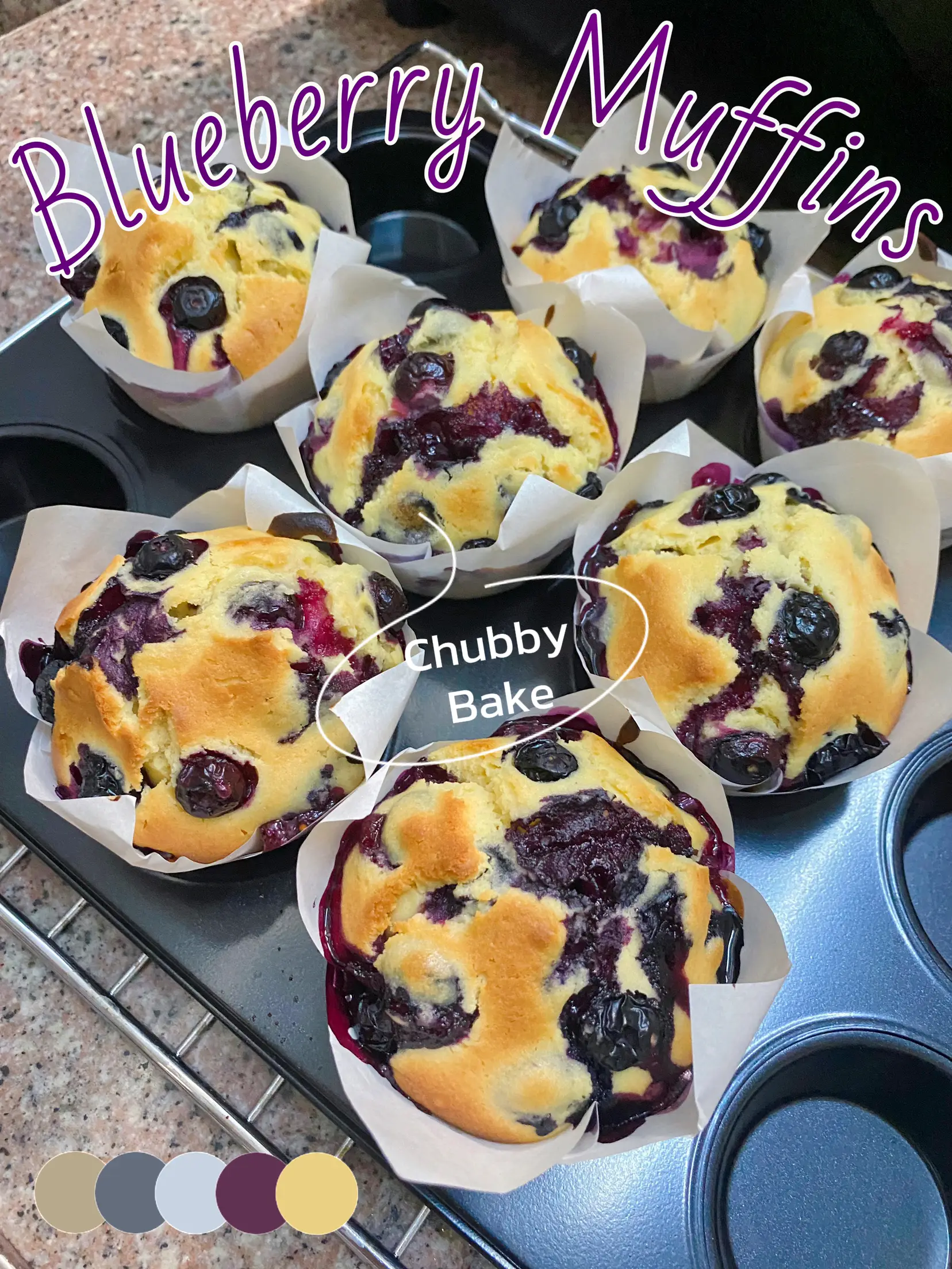 Crumb Topped Mini Blueberry Muffins Recipe - Emily Laurae