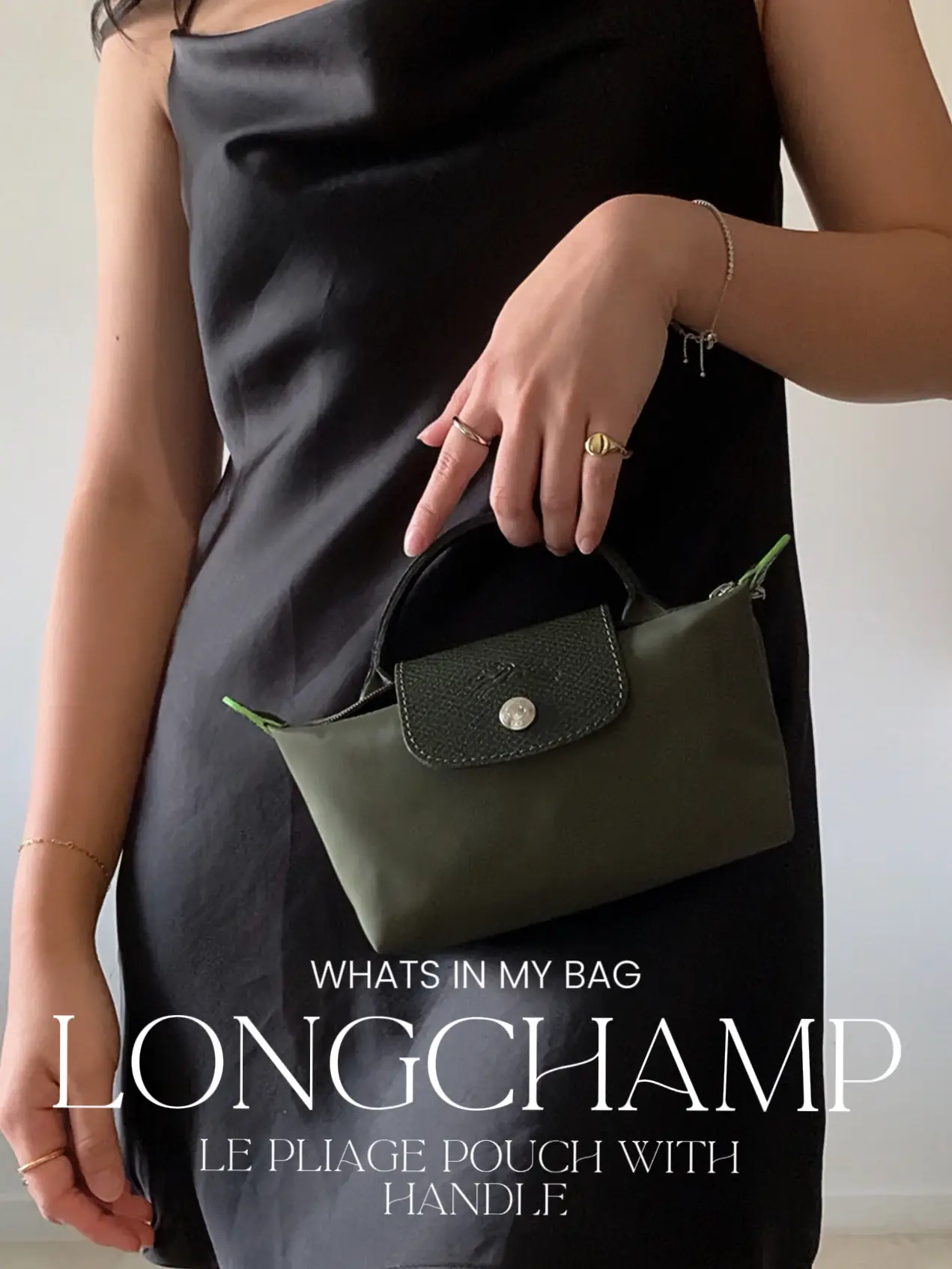 I got the viral Longchamp pouch with handle🌿