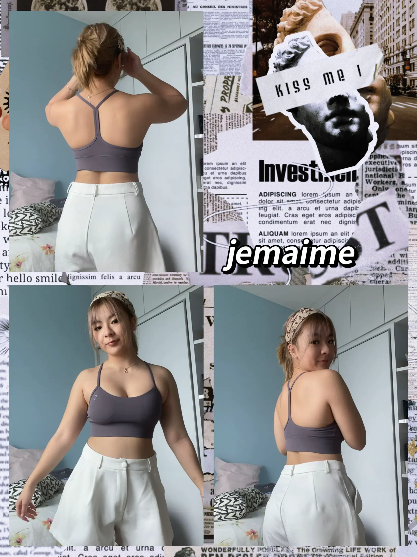 a better & cheaper dupe for the lululemon Y bra 👀🤍