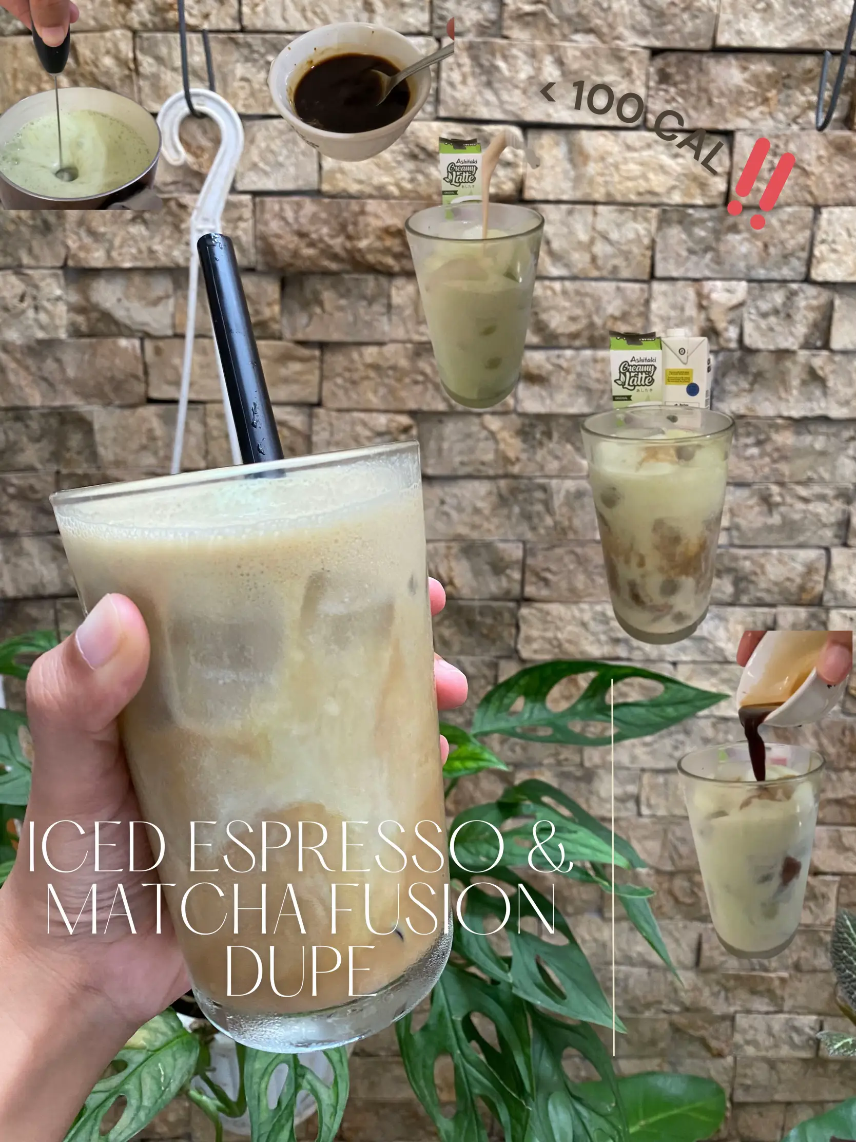 Dirty Matcha Latte Recipe (Matcha Espresso Fusion)