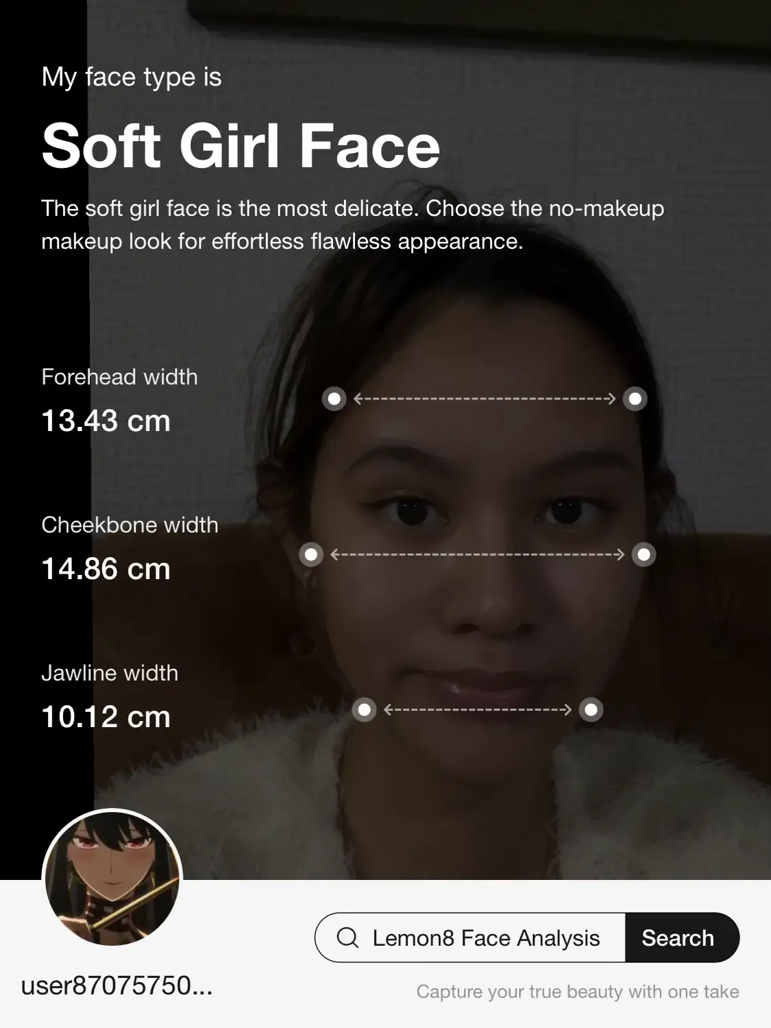 My Face Analysis Report แกลเลอรีที่โพสต์โดย Ana Siri Lemon8