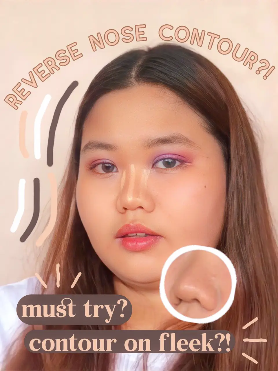 REVERSE NOSE CONTOUR?! 🤔😱👃 (must try!), Video published by kyla ☻