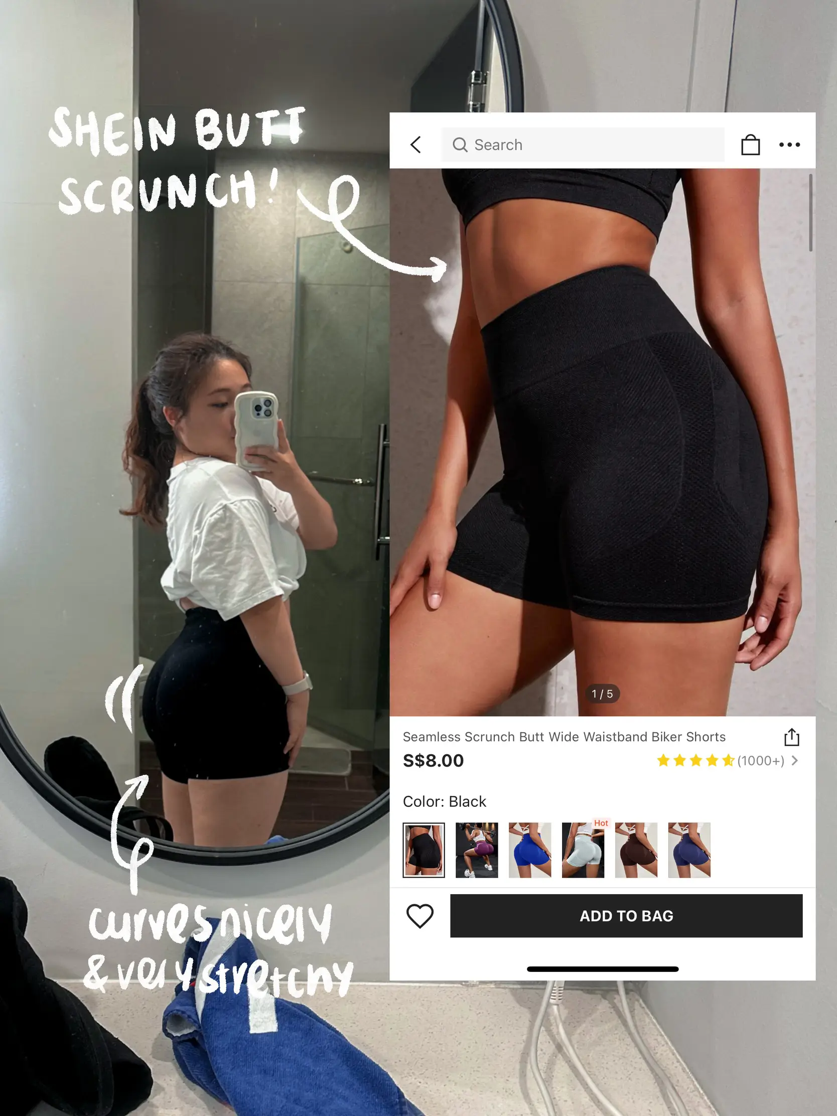 Scrunch Butt Seamless Shorts 4 Inseam my