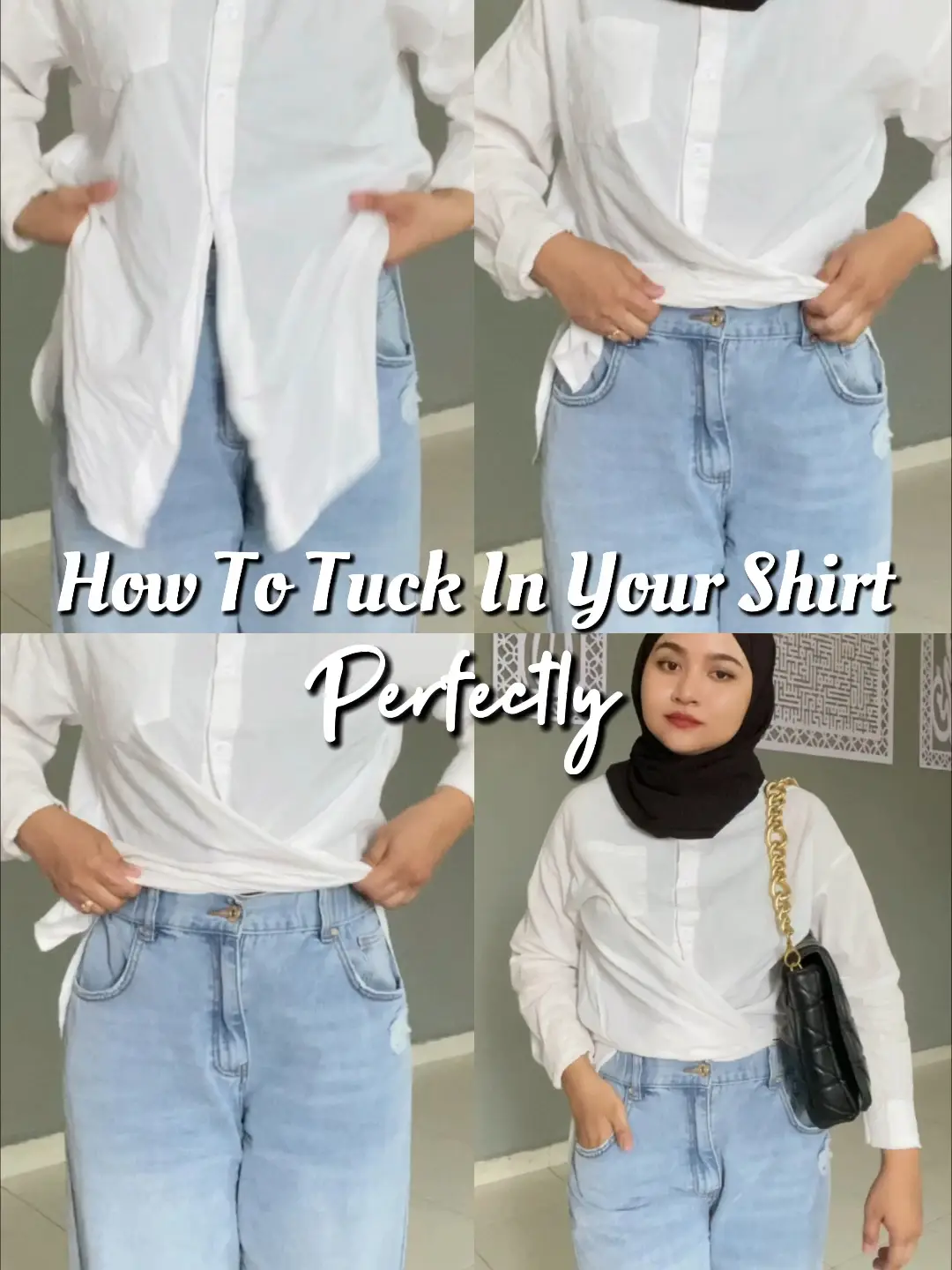 How To Tuck In Shirt Perfectly | Video published by Ummi J | Lemon8