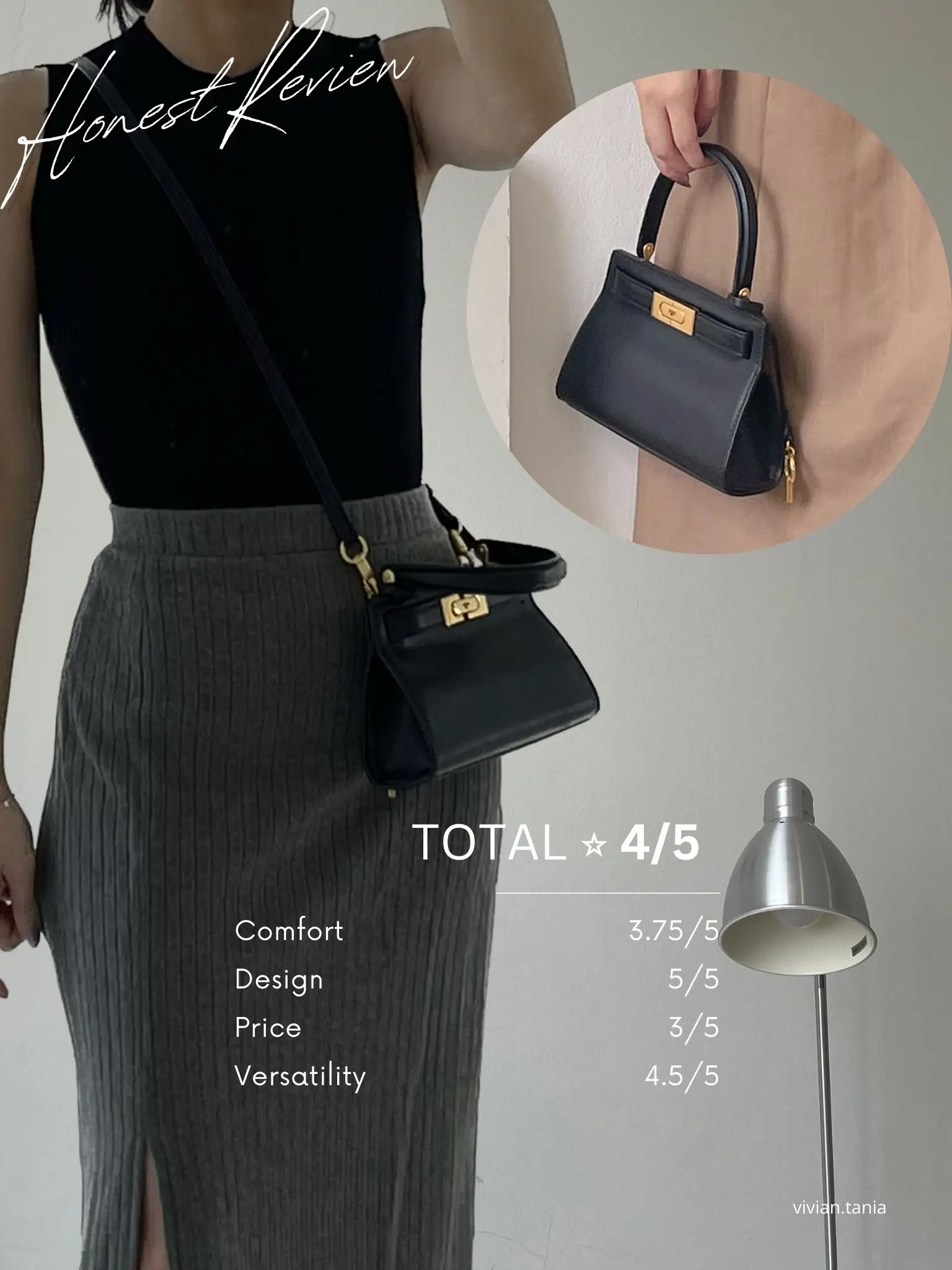 Cafune Stance Bag Review and comparison to the Tory Burch Lee Radziwill Bag  (Updated January 2022) — Fairly Curated