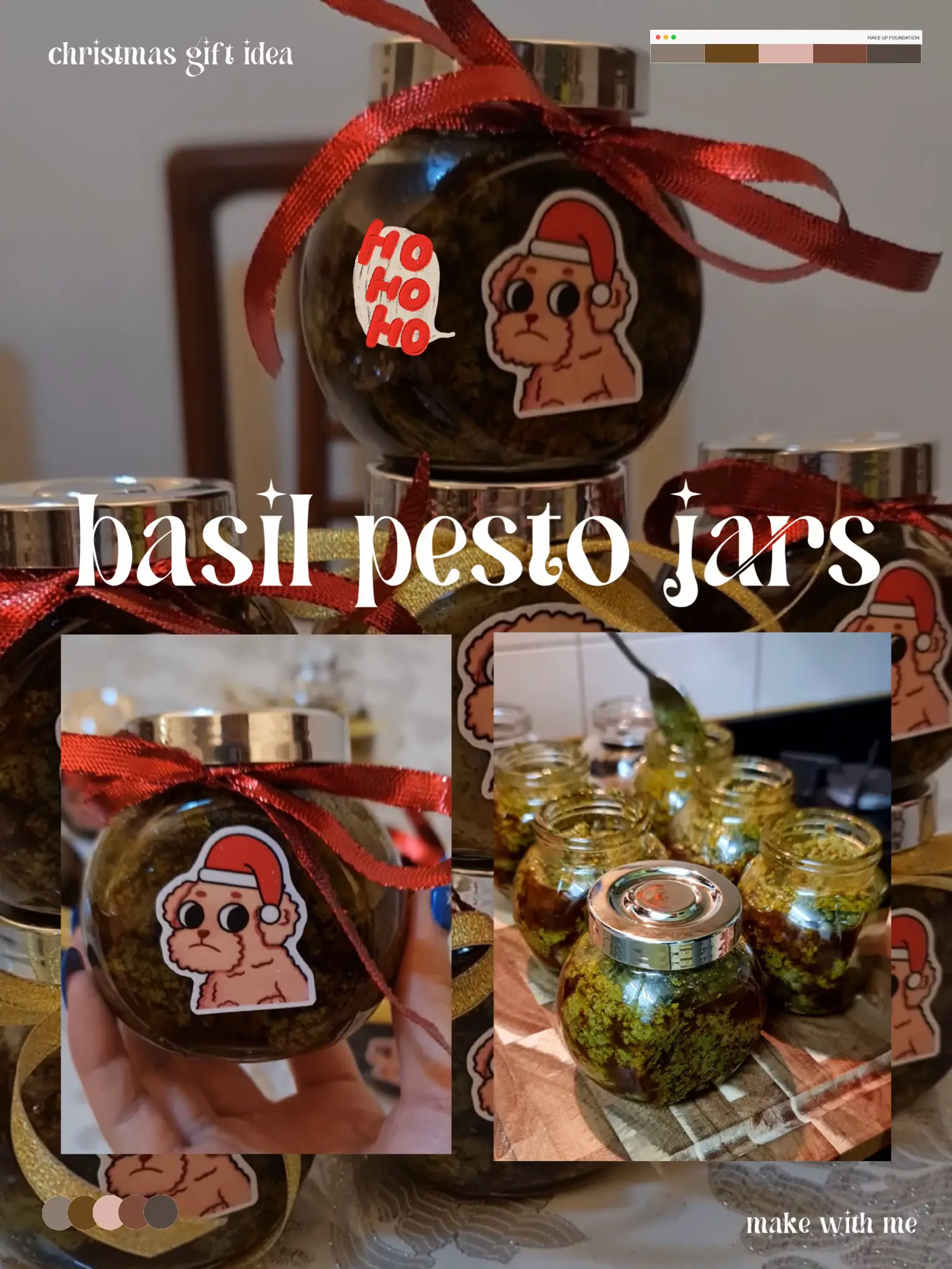 homemade christmas gift idea pesto jars