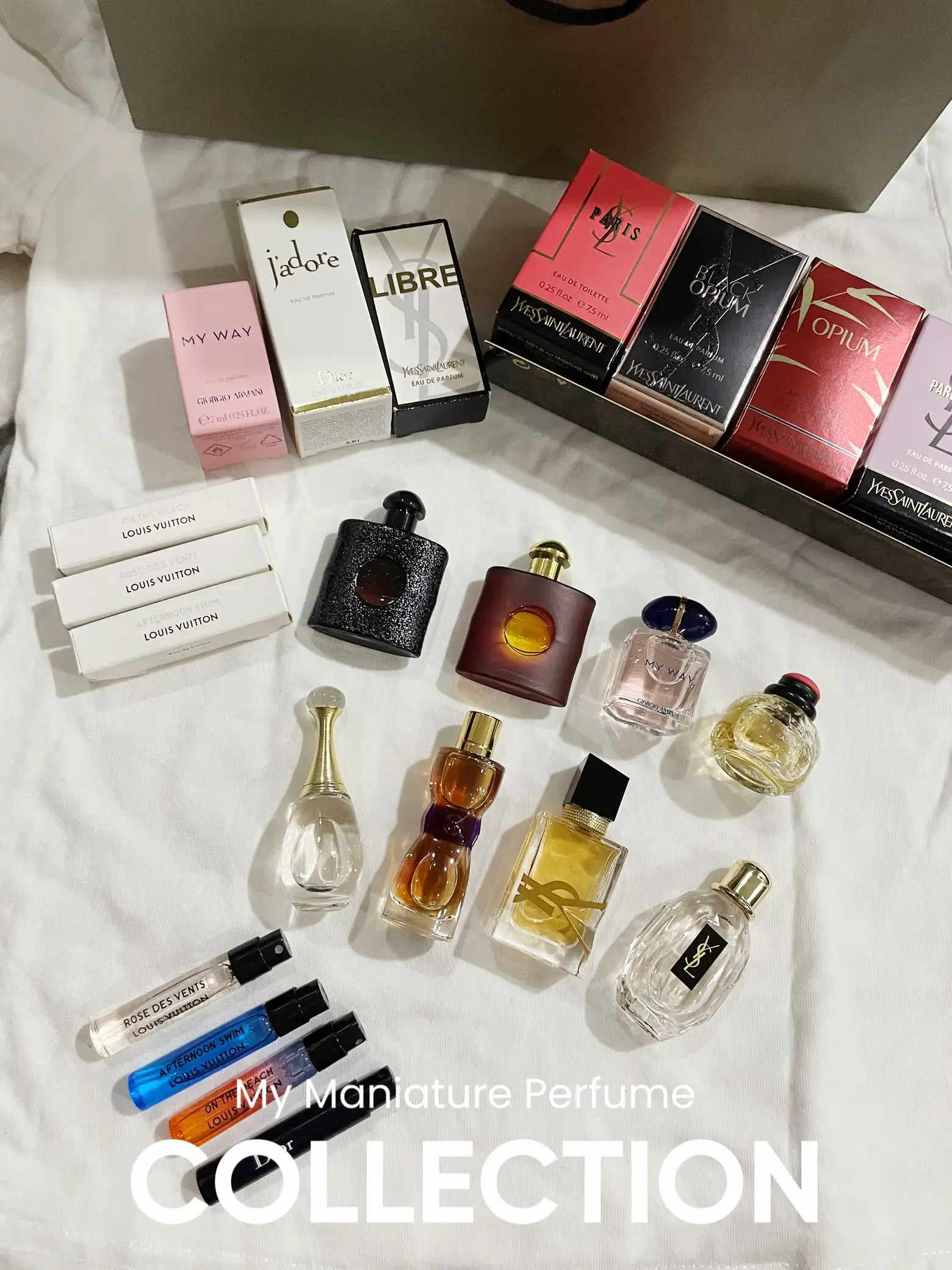 Brand New LOUIS VUITTON Perfume Sample SET of 5x Fragrances with Mini LV Box