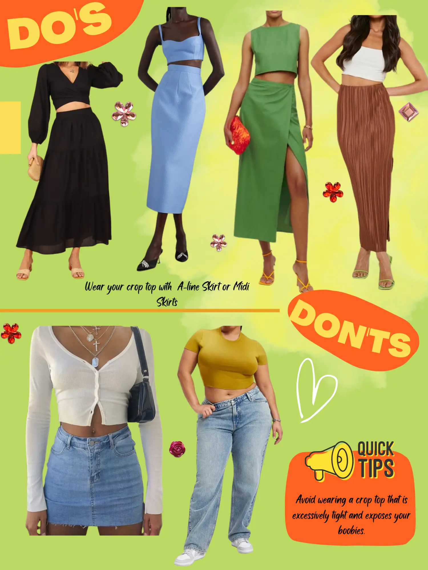 Typical MISTAKES when wearing CROP TOP‼️, Galeri disiarkan oleh Dayana  Zakir