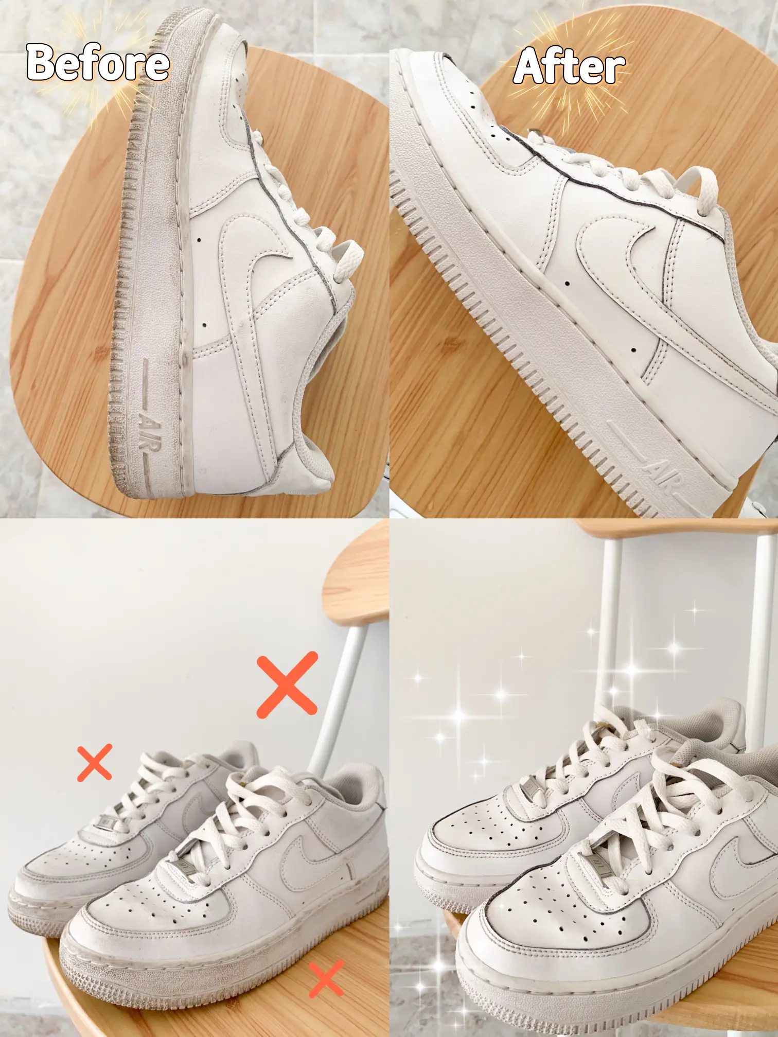 How To Clean White Sneakers Effortlessly 👟🫧, Galeri disiarkan oleh Miss  Nad