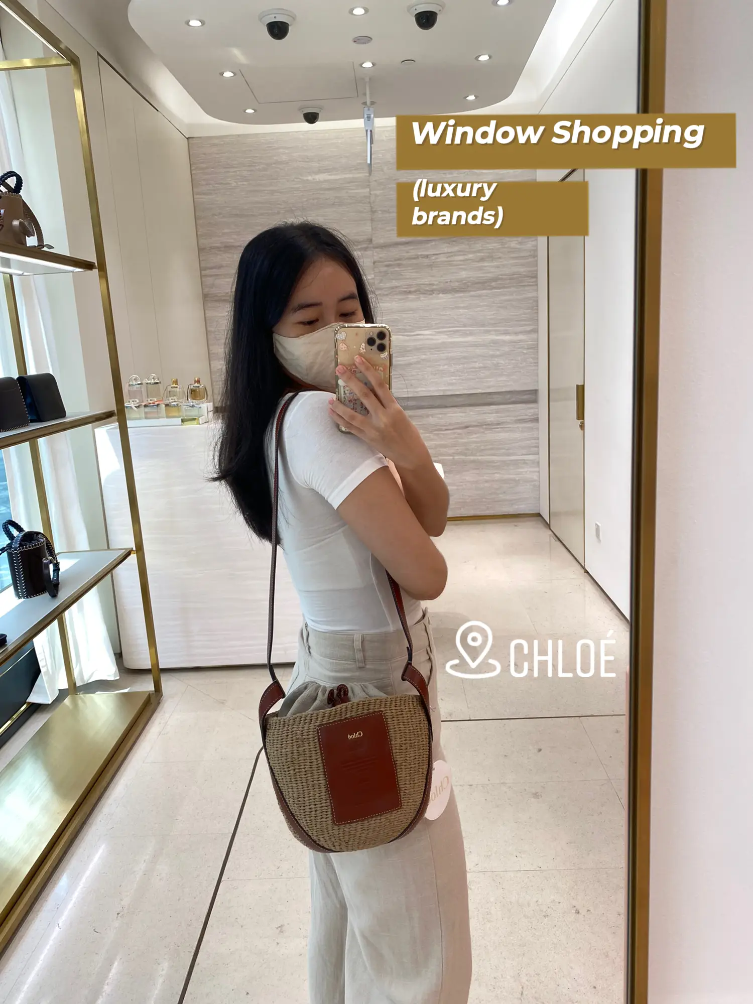 CLN White Monogram Vanity Bag with Handle, Women's Fashion, Bags