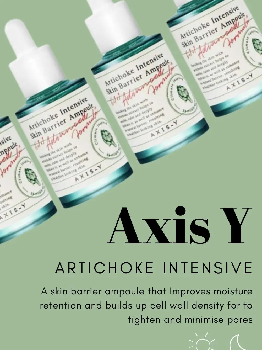 AXIS-Y Artichoke Intensive Skin Barrier Ampoule 30 ml / 1.01 fl. oz, Soothing Skin Serum Ampoule