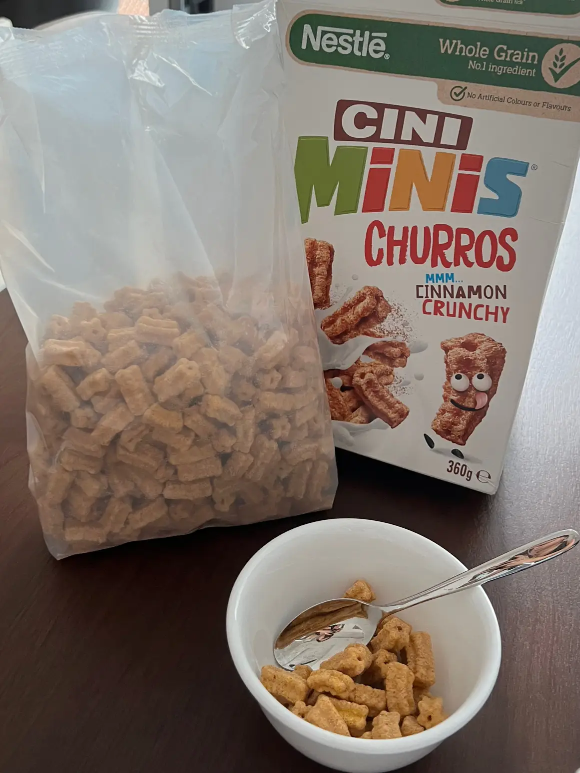 NEW NESTLE CINI MINIS CHURROS Breakfast Cereal Super Crunchy Cinnamon Flavor