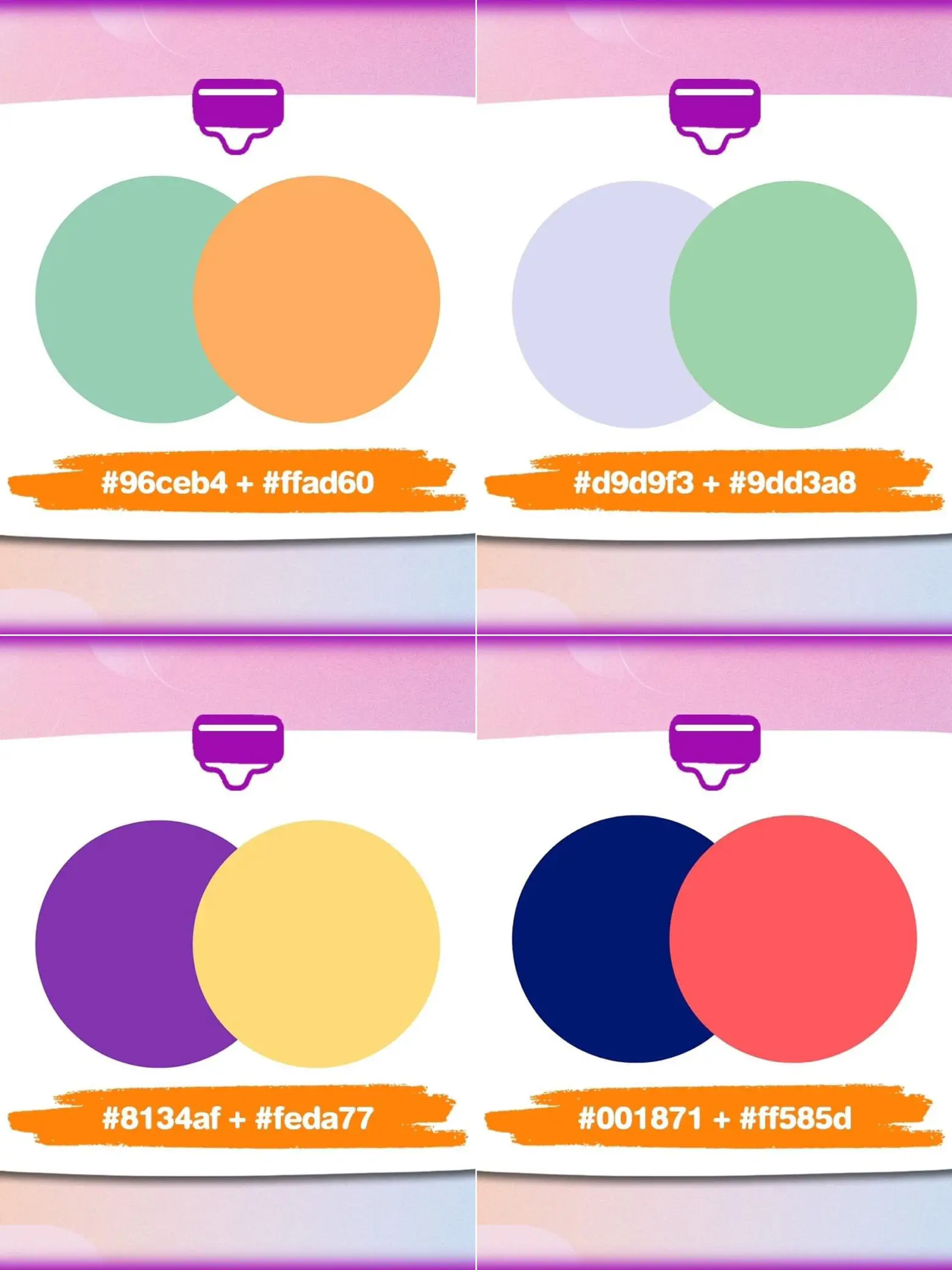 แจกไอเดีย 30 คู่สีงานออกแบบ 🌈 | Galeri diposting oleh Sale Here | Lemon8